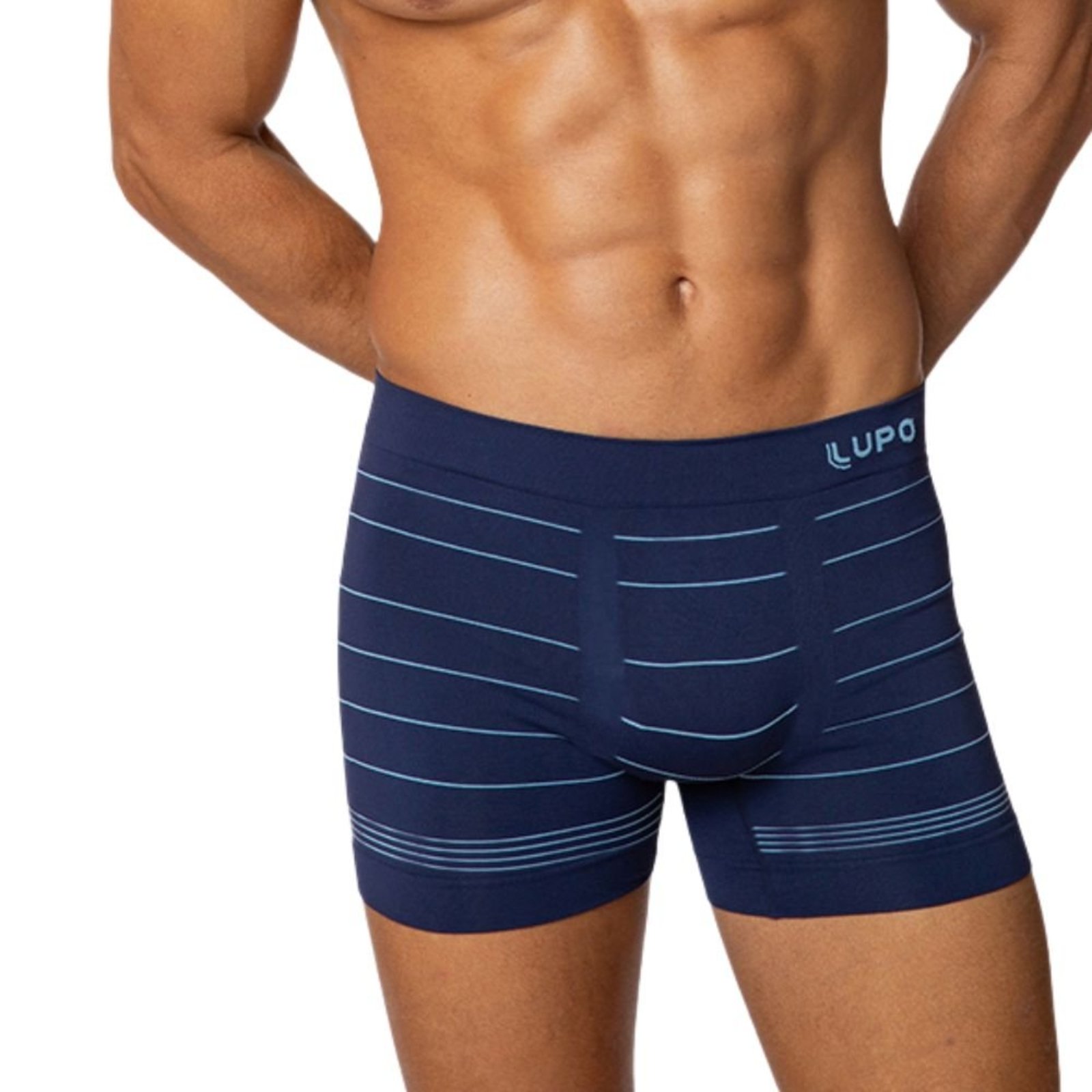 Cueca Boxer Microfibra Sem Costura Listrada Lupo 766-029