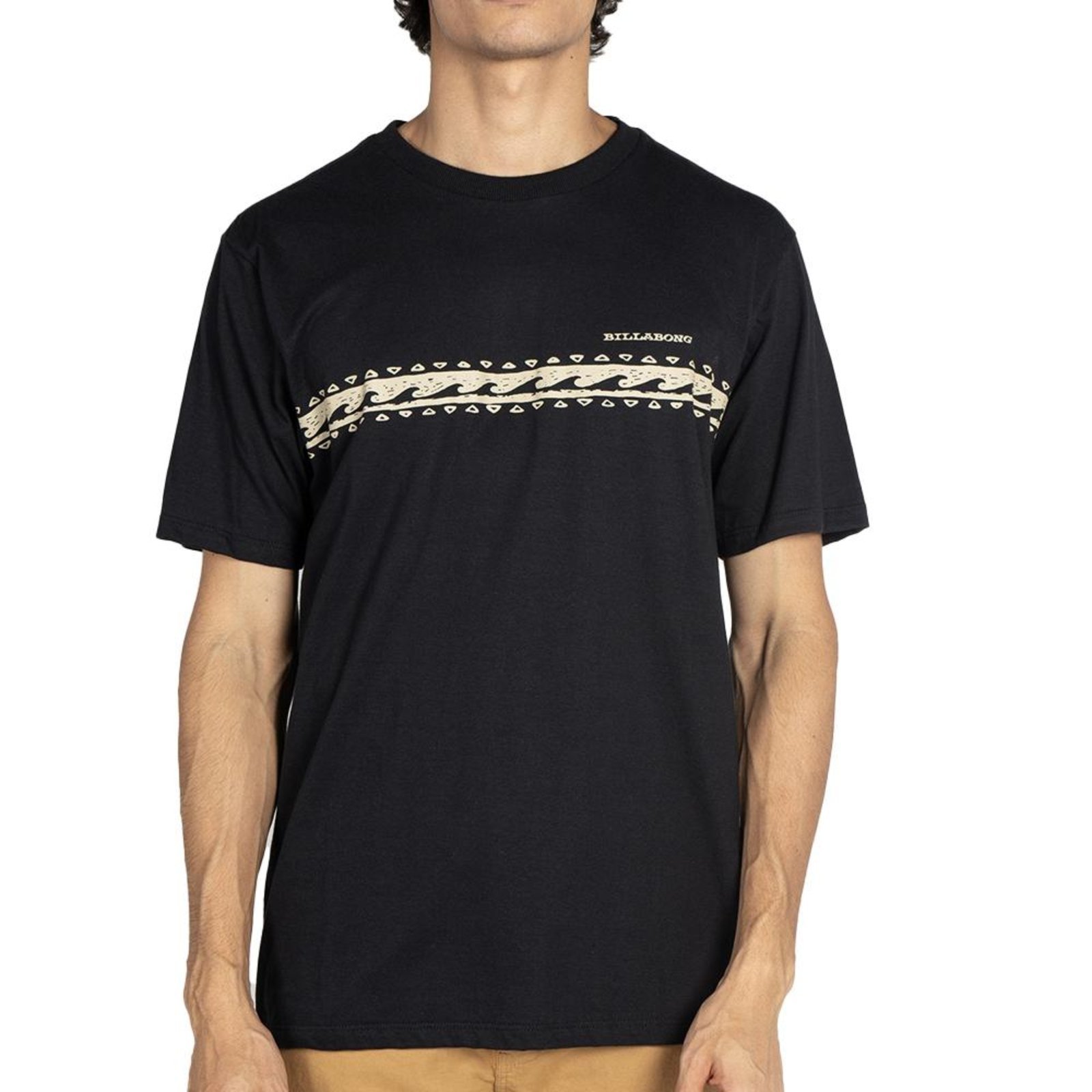 Vista 2 Camiseta Billabong Wave Stripe WT25 Masculina preto Billabong preto