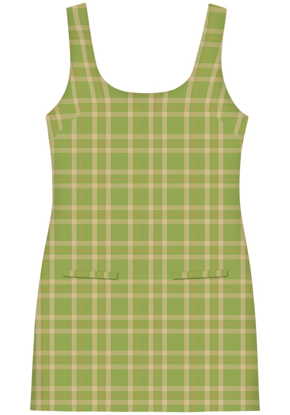 Vista 3 Vestido Curto Xadrez De Alças Largas Em Algodão Peletizado Lez a Lez poás Lez a Lez poás