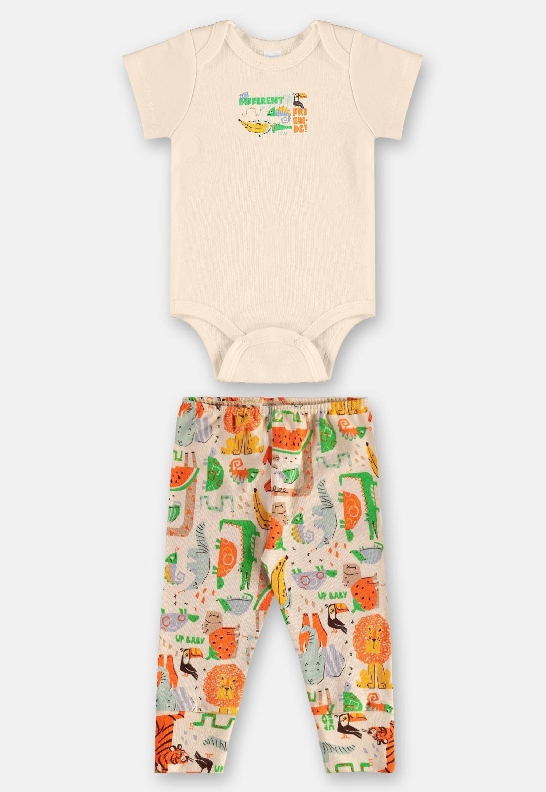 Vista 2 Infantil - Conjunto Suedine Essentials Body Up Baby bege Up Baby bege
