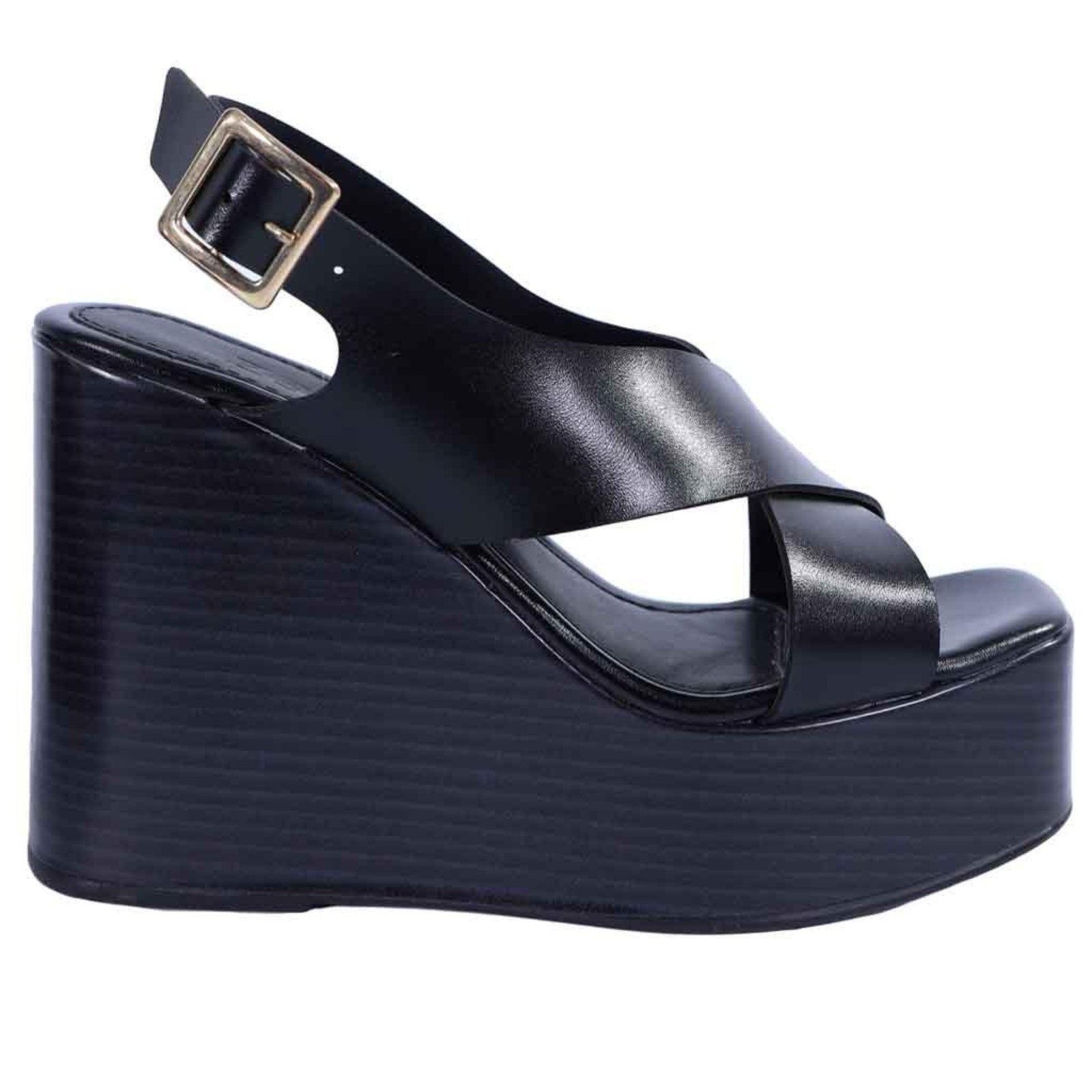 Sandália Anabela Zariff Feminina 4555-87000 Preto Incolor