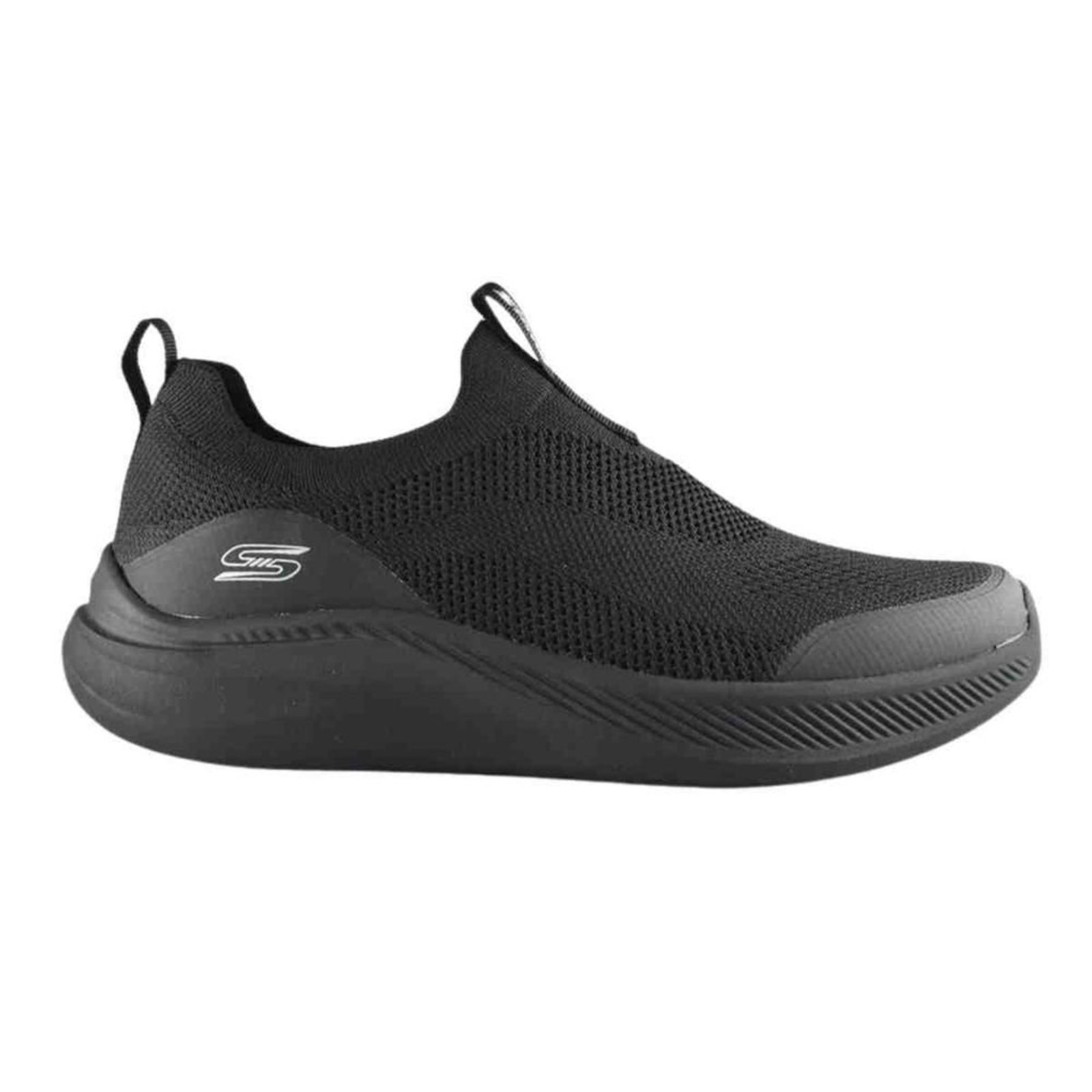 Tênis Corrida Masculino Skechers Bobs Moda Flex Preto