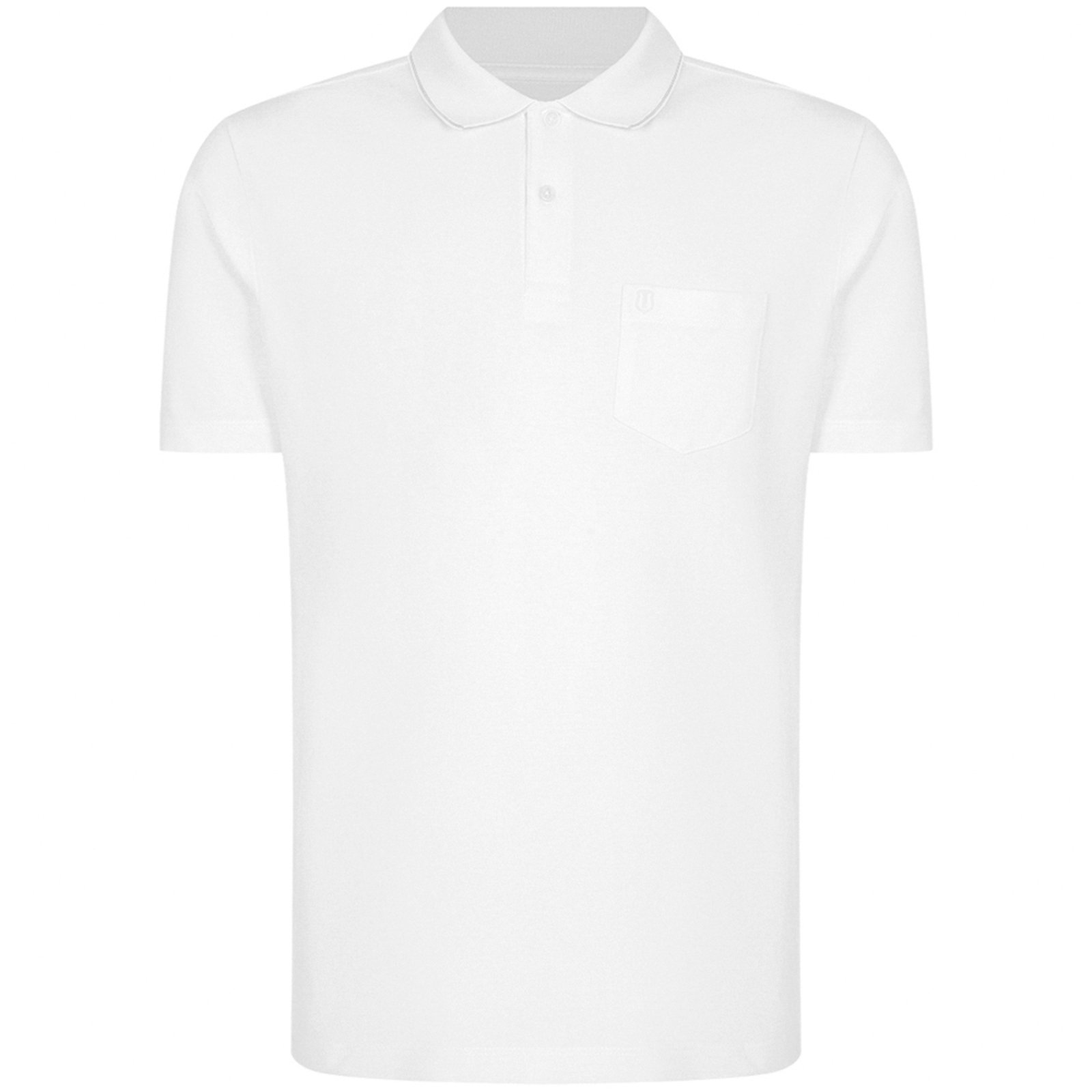 Vista 2 Camisa Polo Individual Basic Com Bolso Ou24 Masculino branco branco