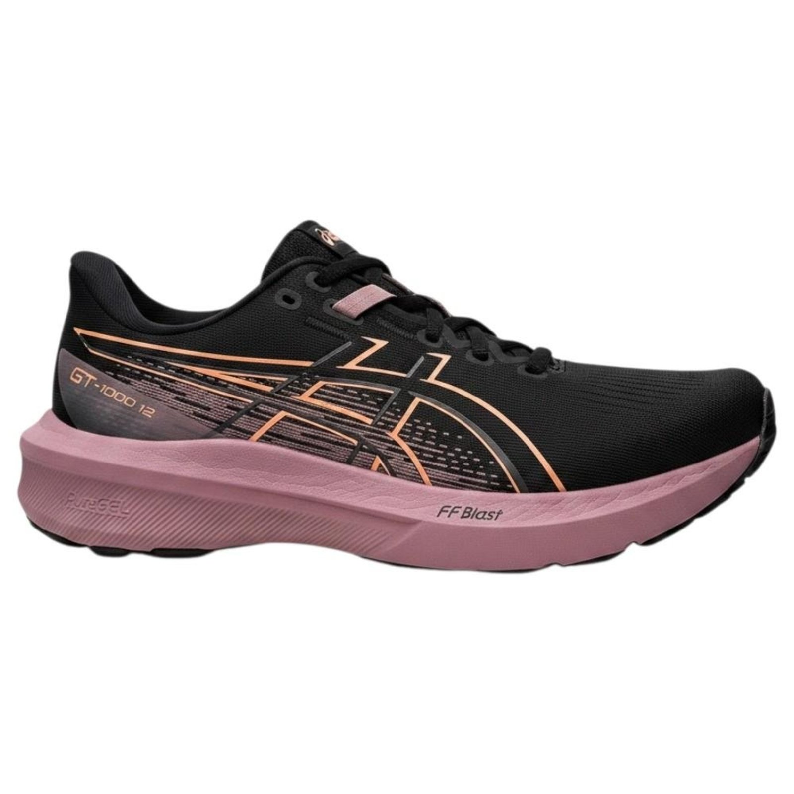 Tênis Asics Gt-1000 15 Preto e Roxo Feminino Preto