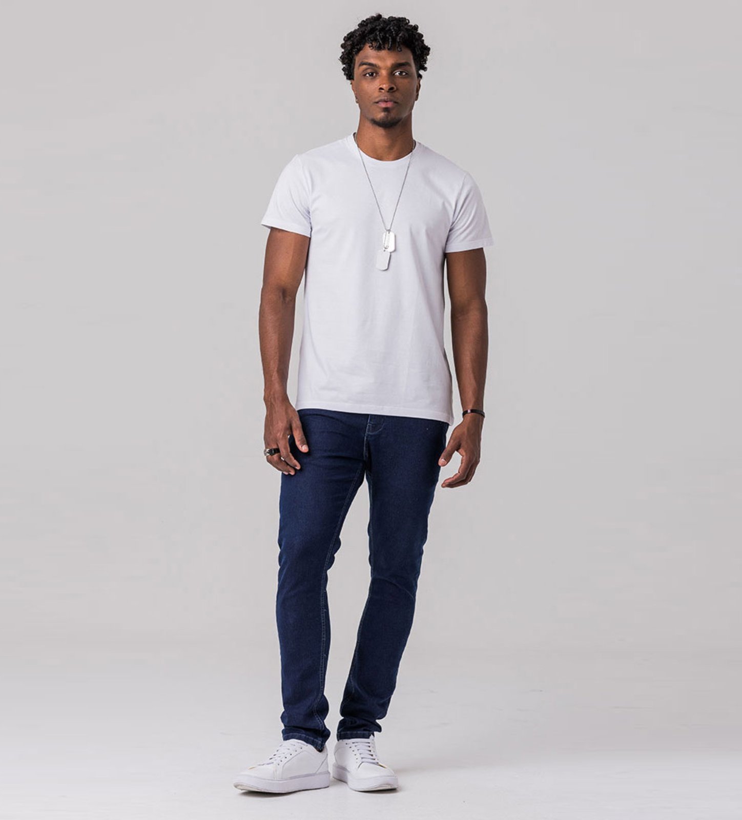 Camiseta Masculina Malha Gold Rock e Soda Branco