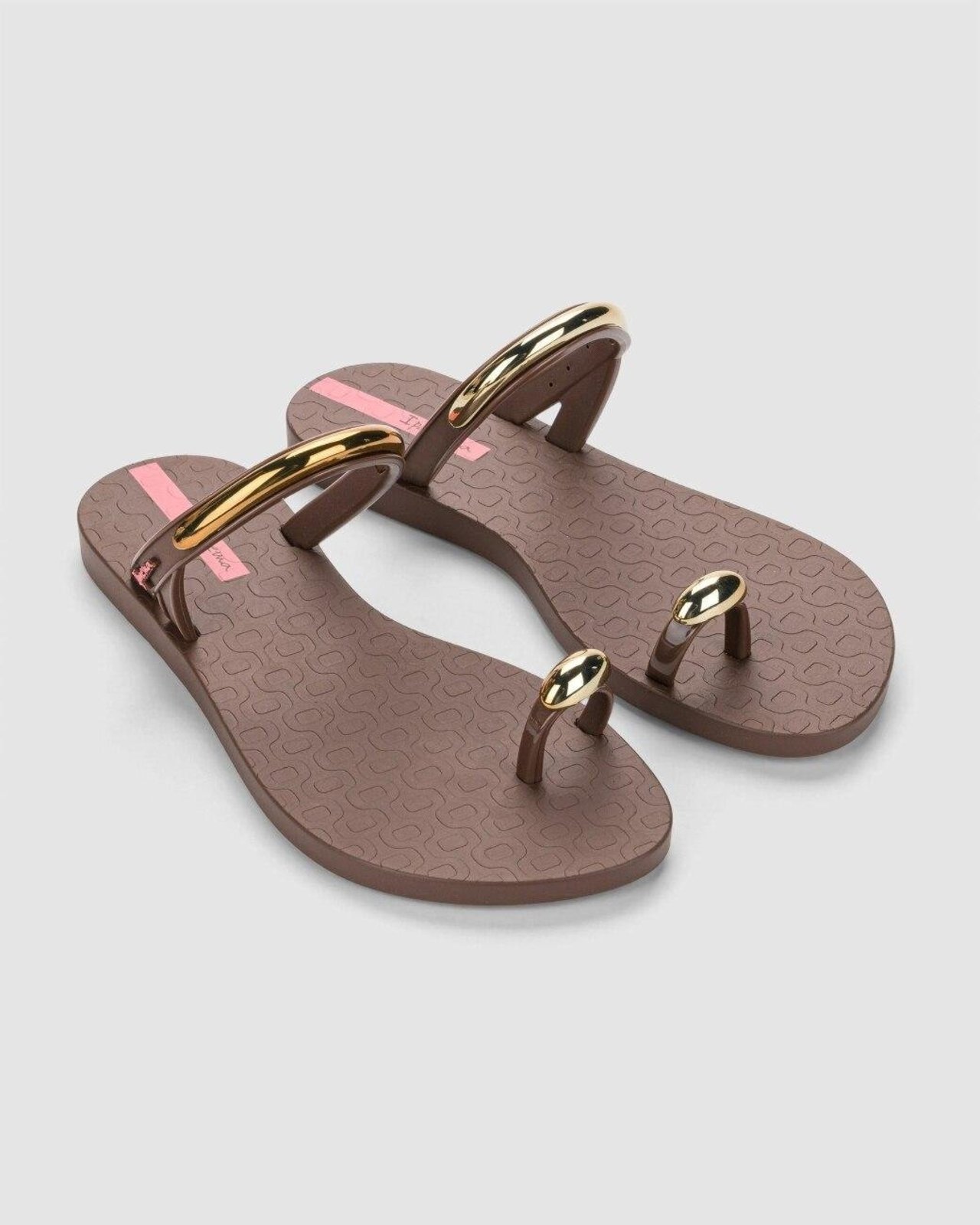 Chinelo Slide Feminino Ipanema Ring Lux Marrom