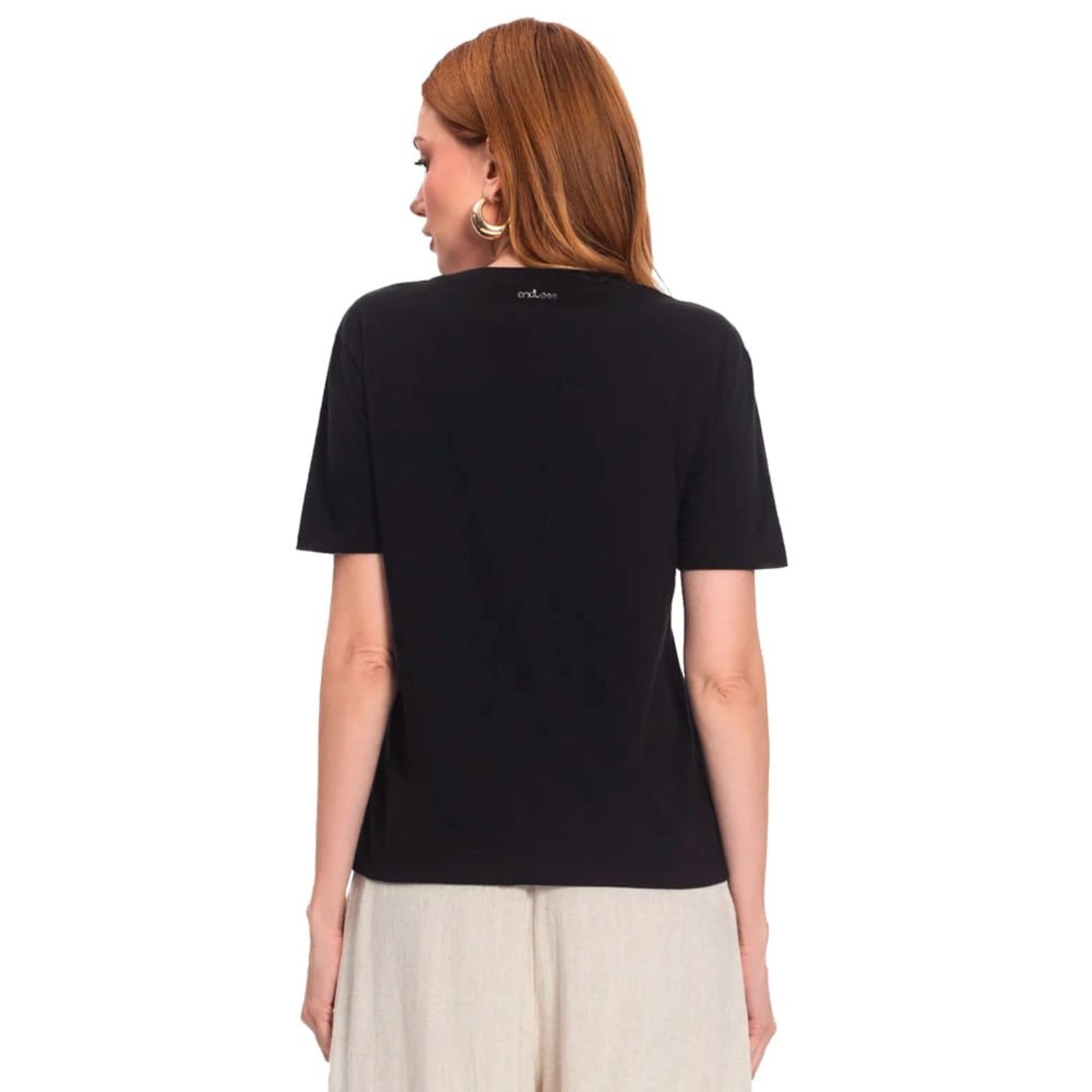 Vista 3 Camiseta Feminina Rovitex Estampa preto Rovitex preto