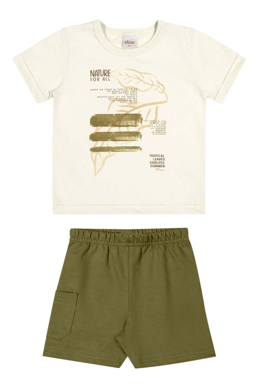 Vista 2 Infantil - Conjunto Menino Nature Elian bege Elian bege