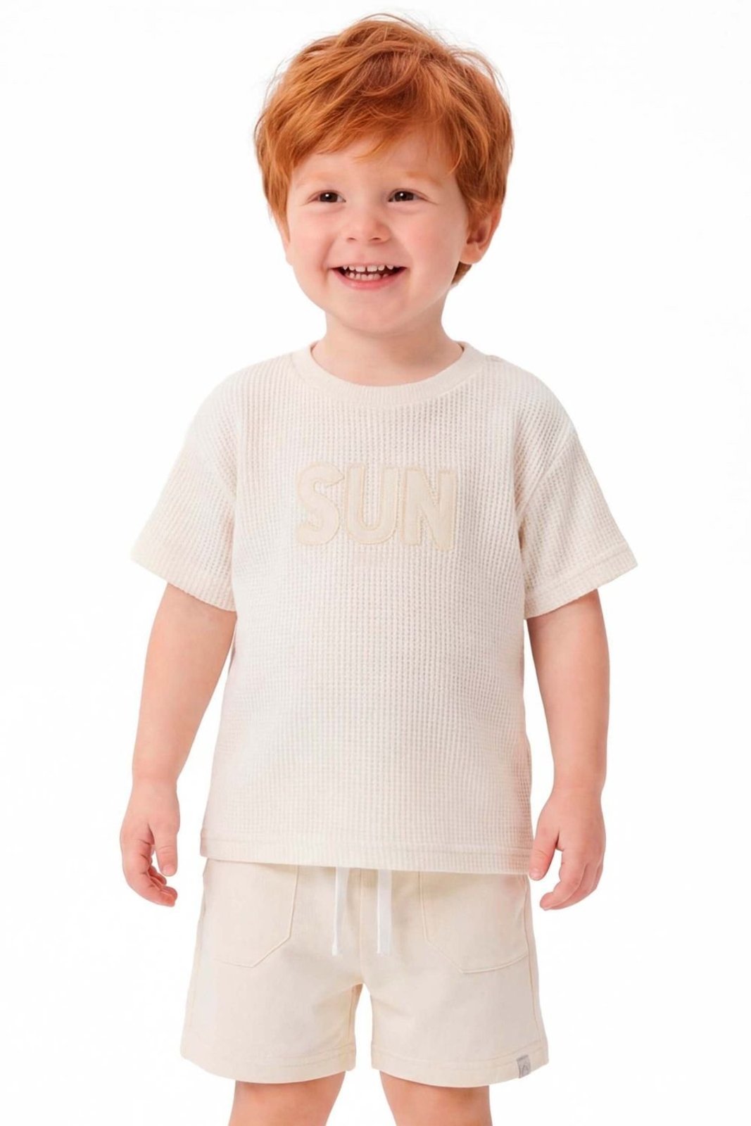Infantil - Conjunto Menino Bordado Sun Colorittá Bege
