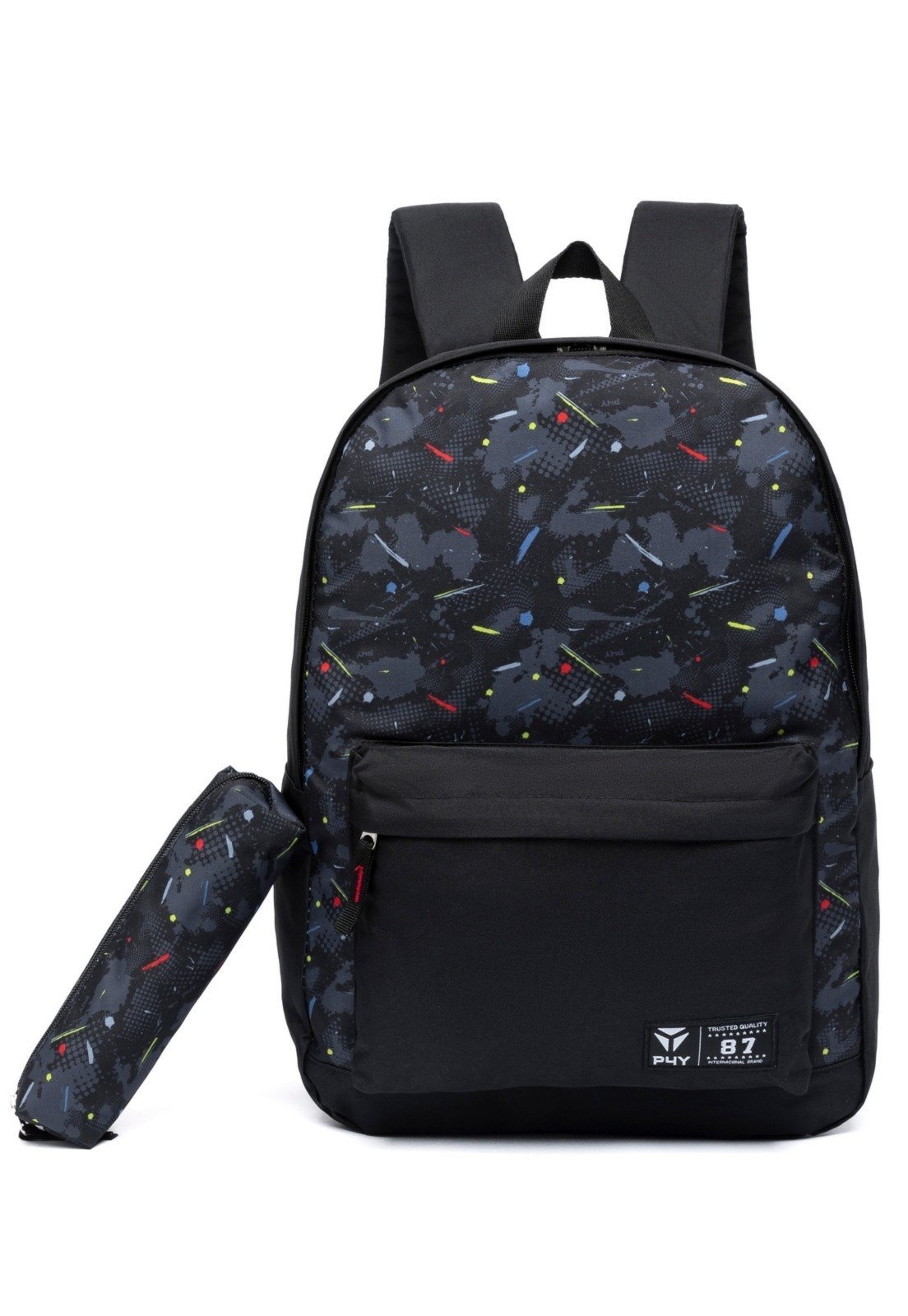 Kit Mochila Bolsa Escolar Espaçosa Resistente Com Estojo Faculdade