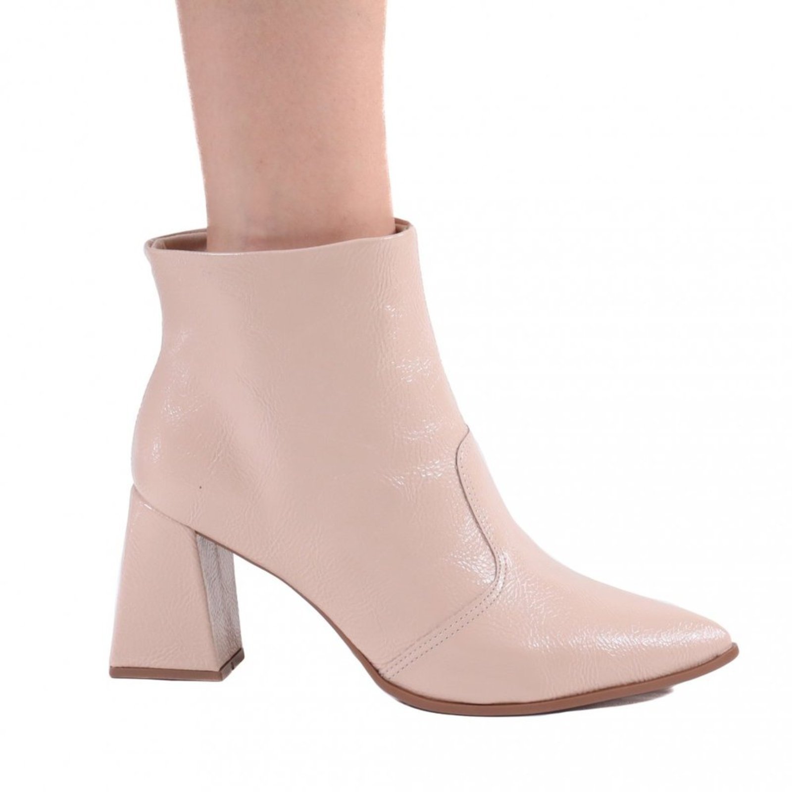 Bota Feminina Zariff Cano Curto T4338-296 Zariff Nude