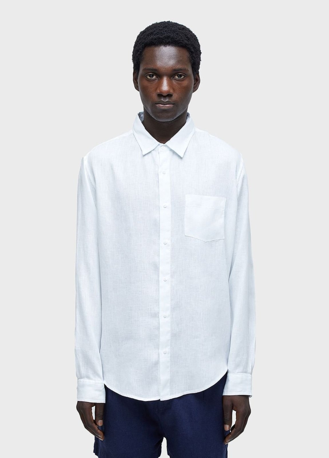 Vista 2 Camisa classic linen Osklen rosa Osklen rosa