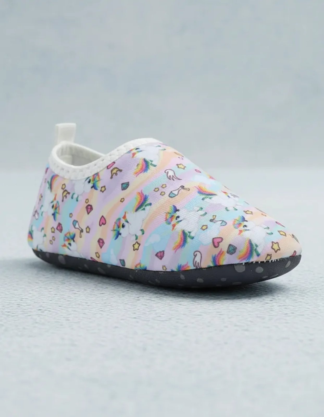 Infantil - Meia Sapatilha Menina Neném Unicórnio Footz Antiderrapante Macia e Leve Rosa