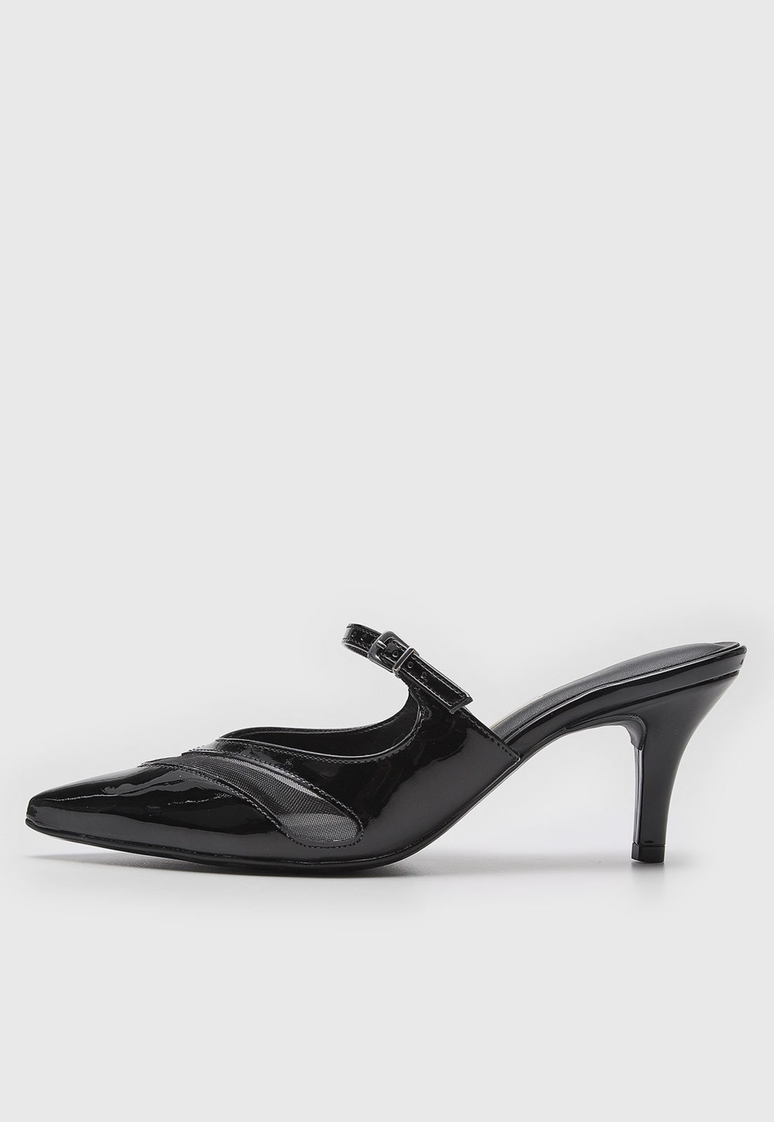 Scarpin Mule Vizzano Recorte Preto