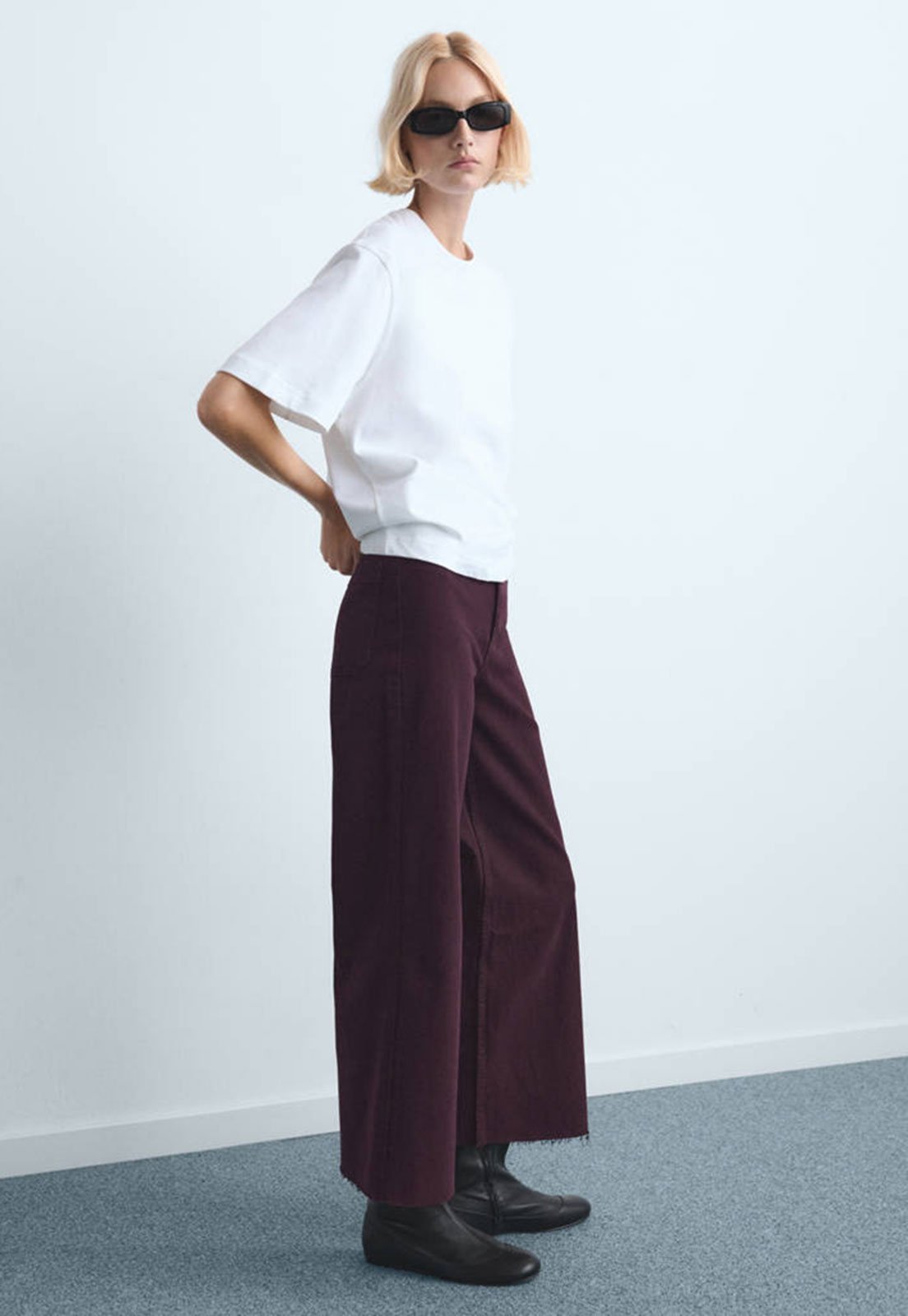 Calça Feminina Mango Catherin Vinho