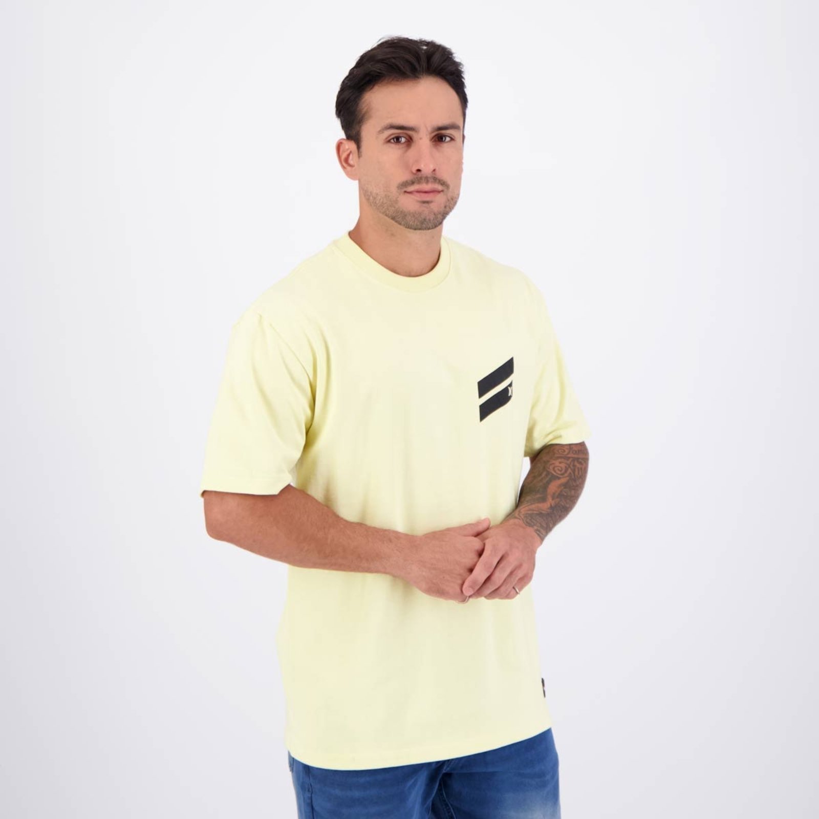 Vista 3 Camiseta Hurley Slash Amarela amarelo hurley amarelo