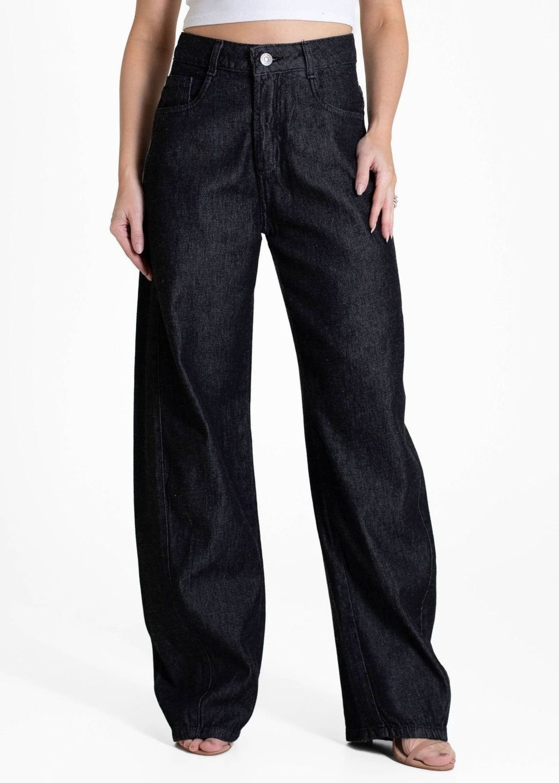 Calça Jeans Sawary Barrel - 283805 - Preto - Sawary