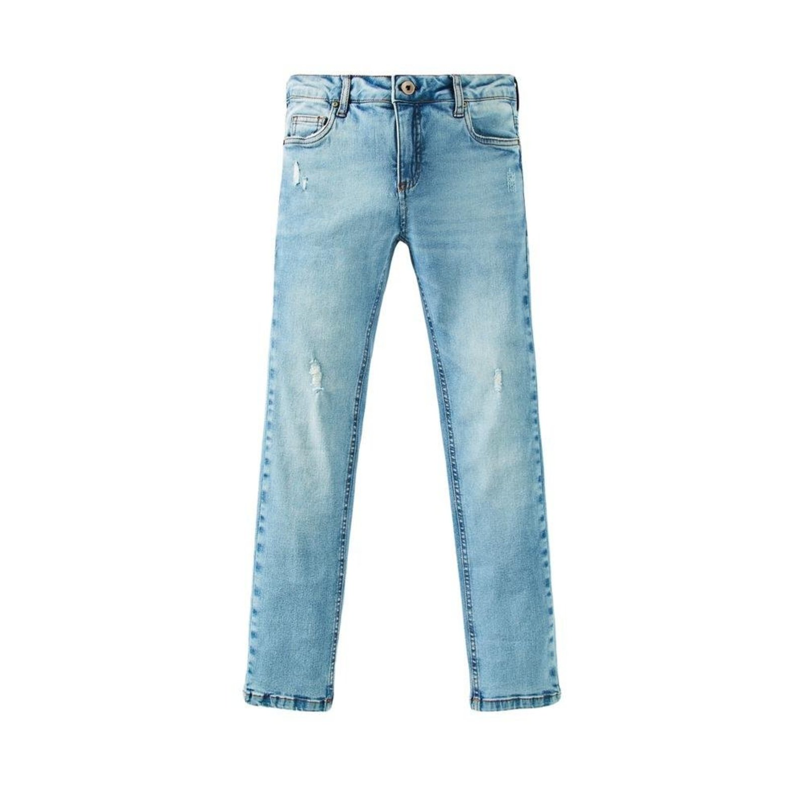 Calca Mini Jeans Skinny Destroyed