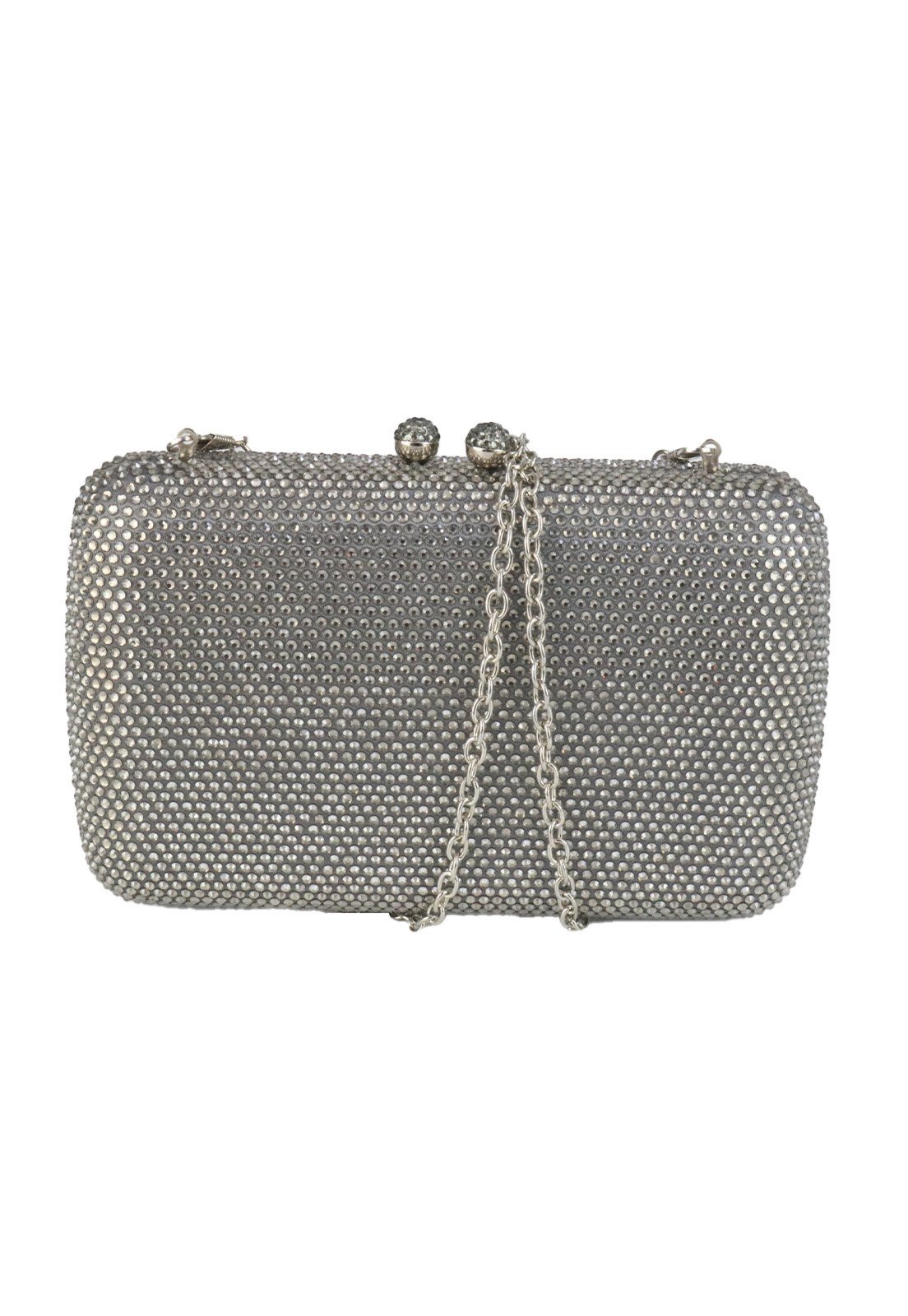 Bolsa Nua Duza de Festa Casamento Clutch Strass Grafite - Seif