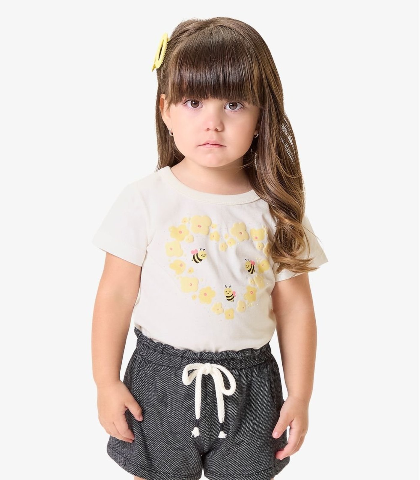 Infantil - Blusa Meia Malha Com Estampa Rovi Bege