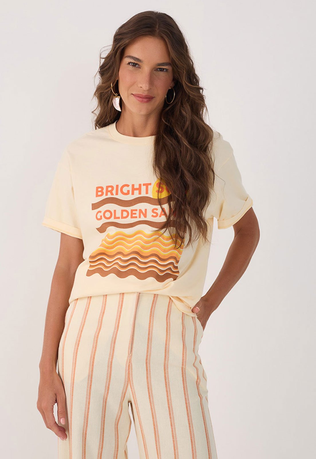 Camiseta Dress To Reta Bright Sun Golden Sand Amarela