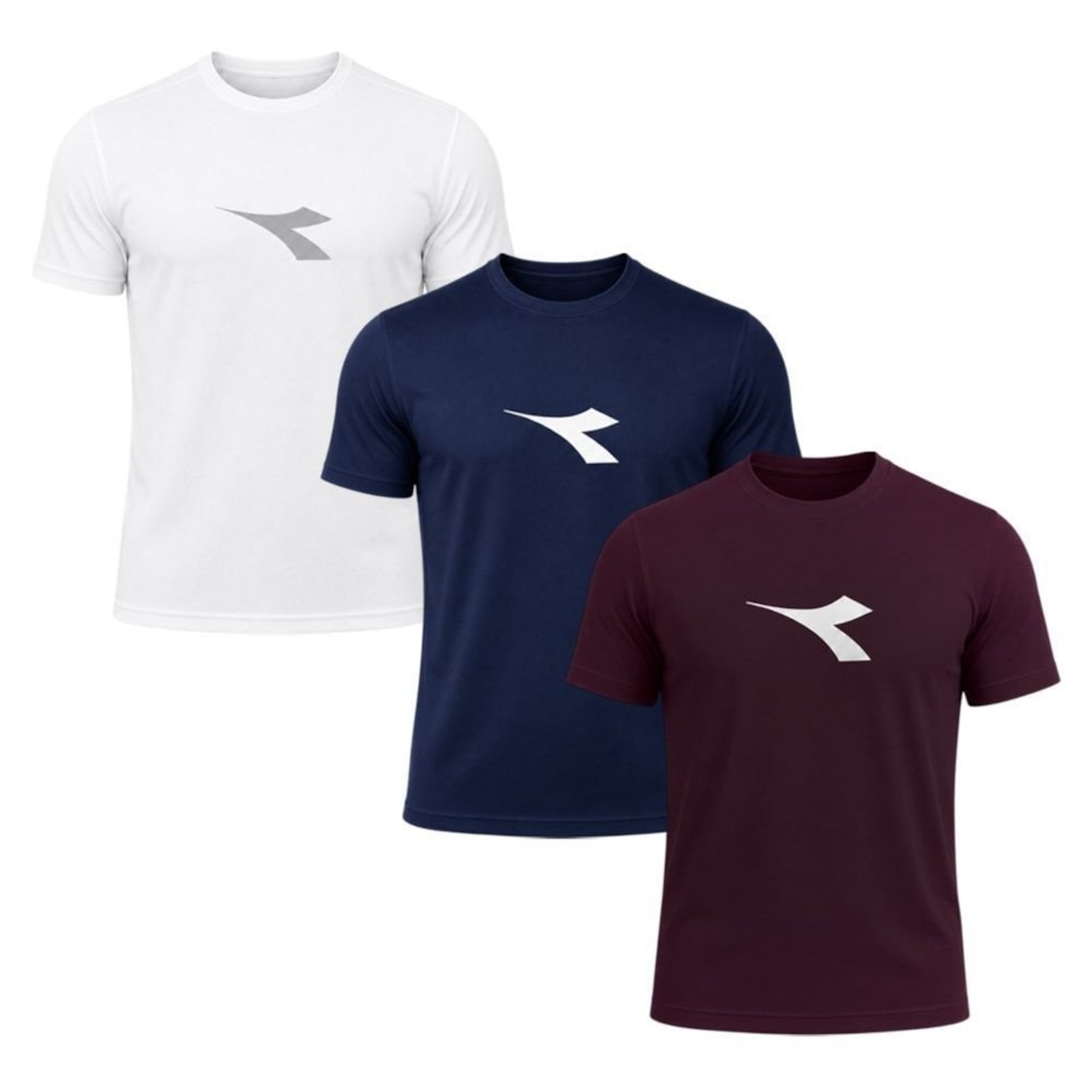 Kit 3 Camisetas Diadora Big Logo Masculino - Vermelho - Diadora