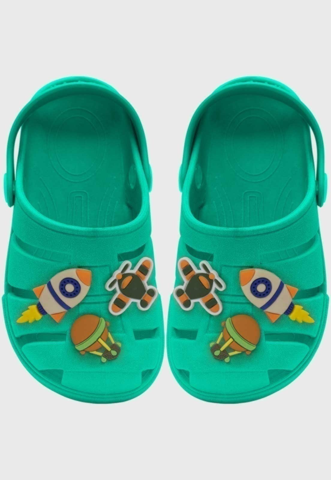 Infantil – Sandalia Babuche Popidi Aereo Verde