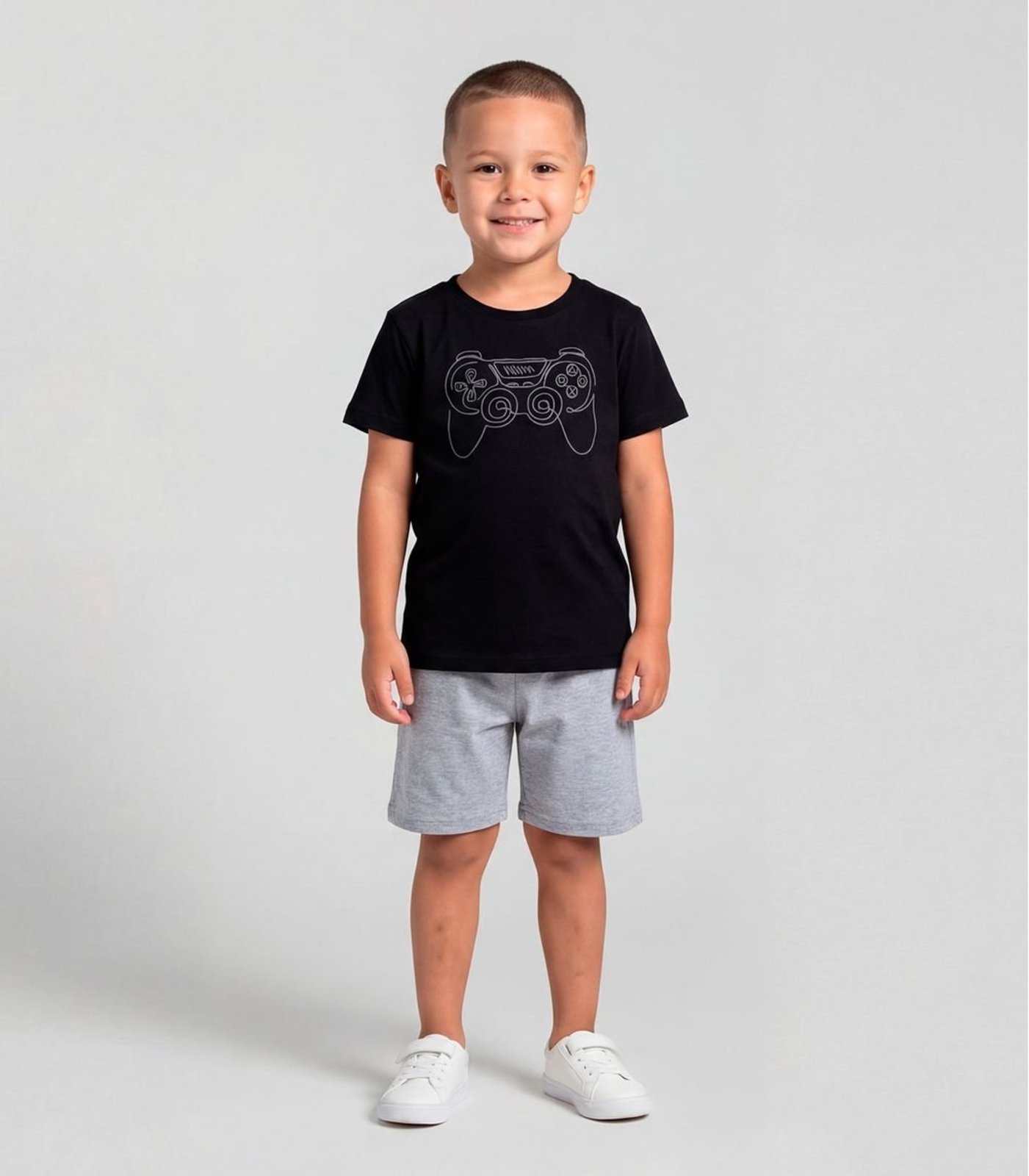 Vista 2 Infantil - Conjunto Masculino Com Estampa Localizada Select preto Select preto
