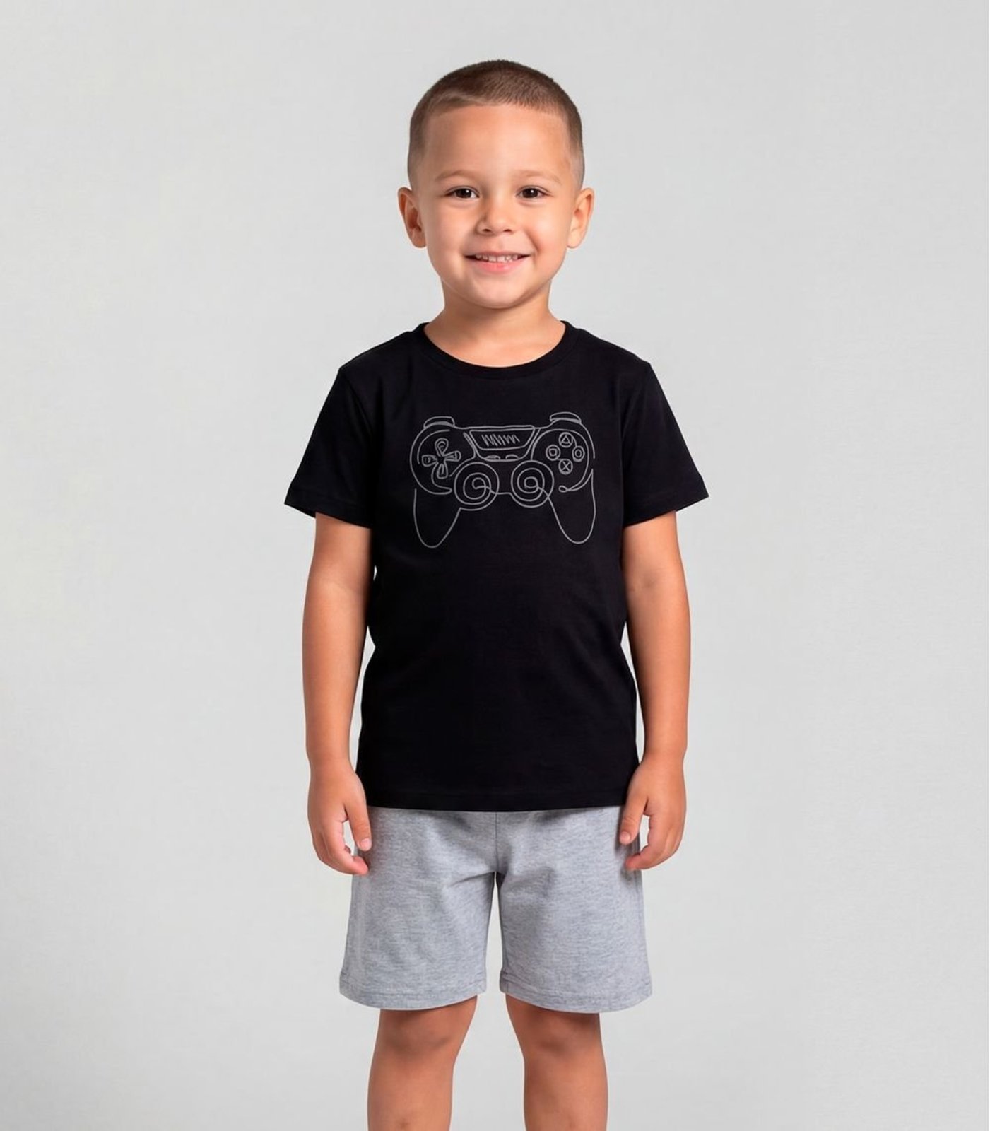 Vista 3 Infantil - Conjunto Masculino Com Estampa Localizada Select preto Select preto