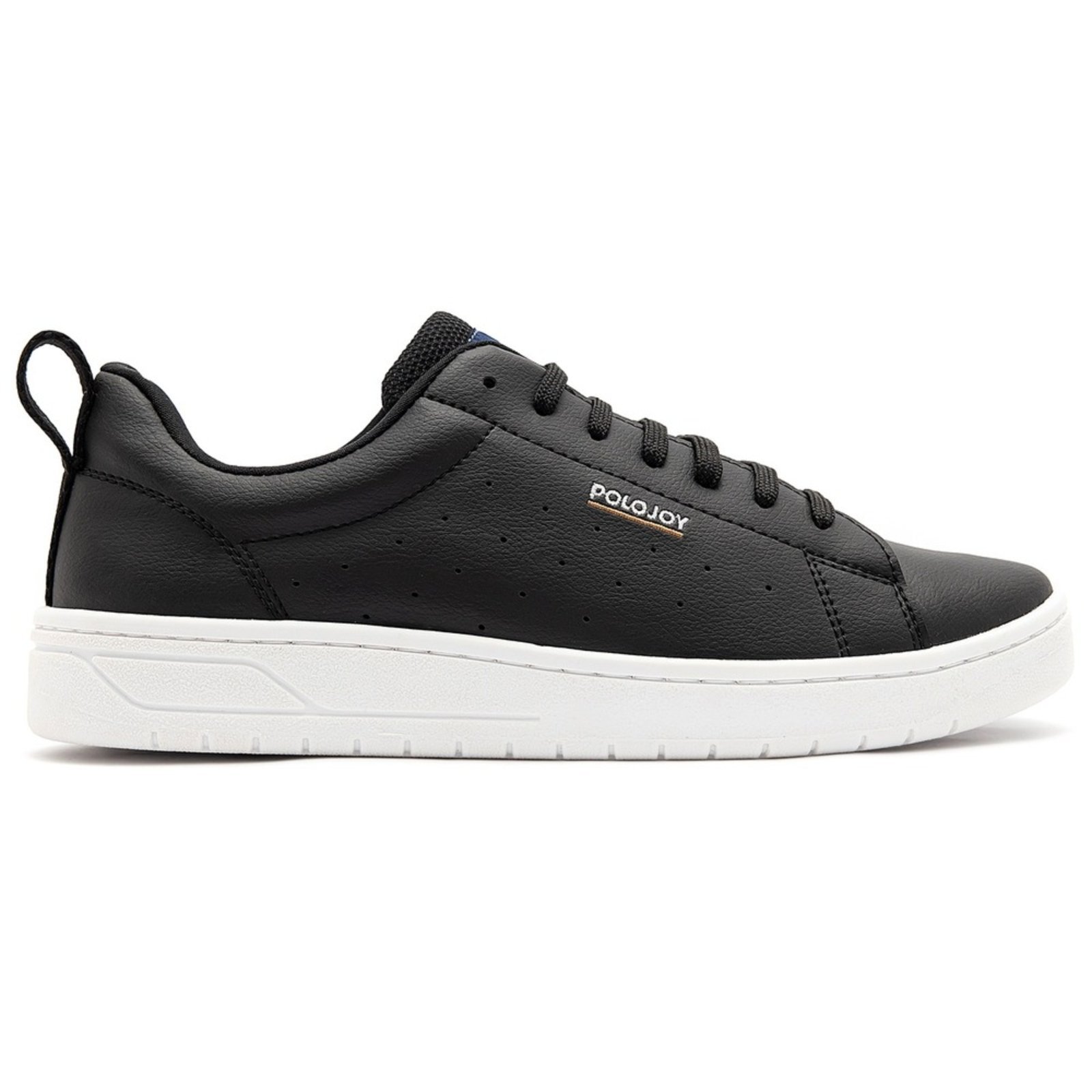 Tênis Masculino Casual Polo Joy Confortavel Sola Alta Preto