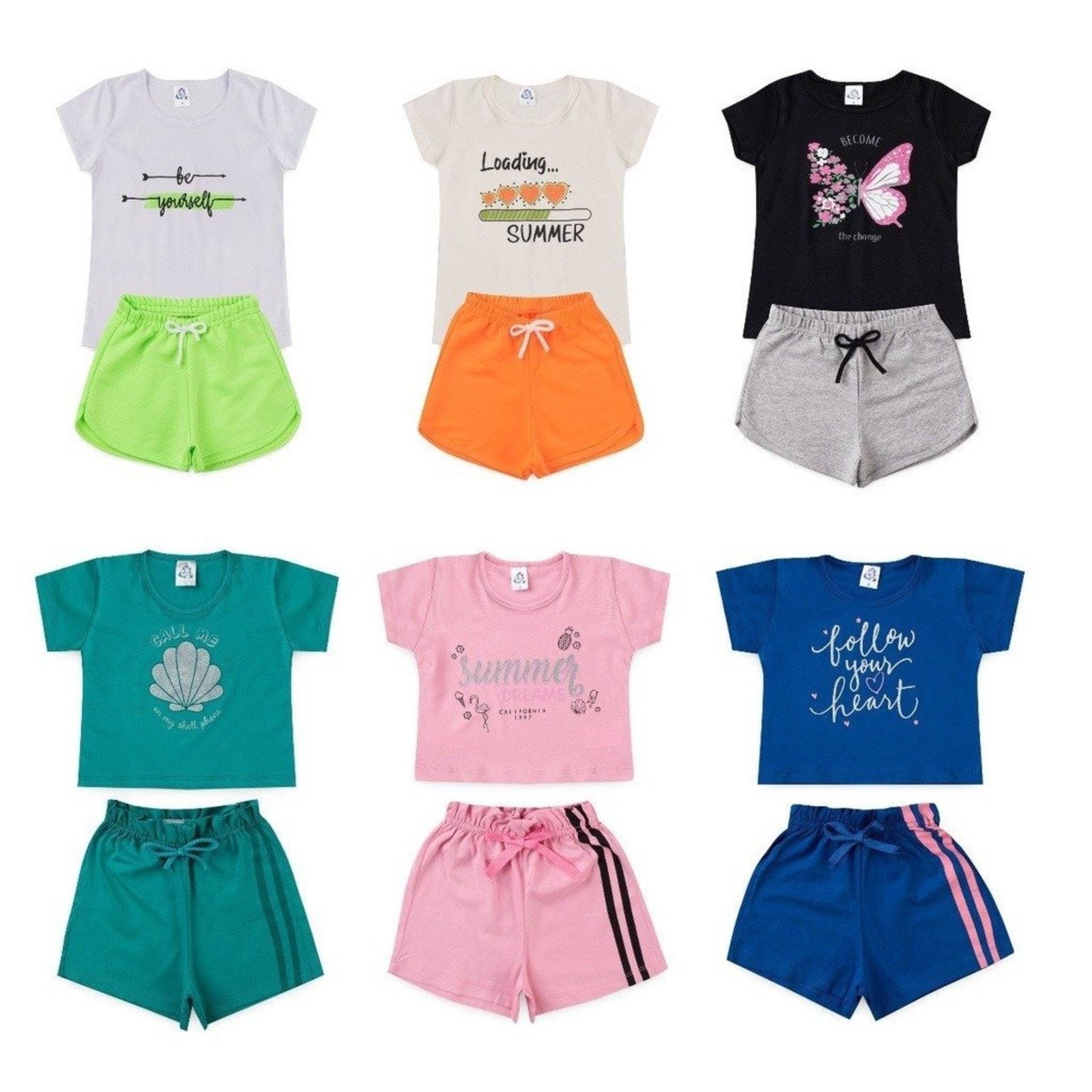 Infantil - Kit 2 Conjuntos Infantis para Meninas Sortido Tamanho 4 ao 14