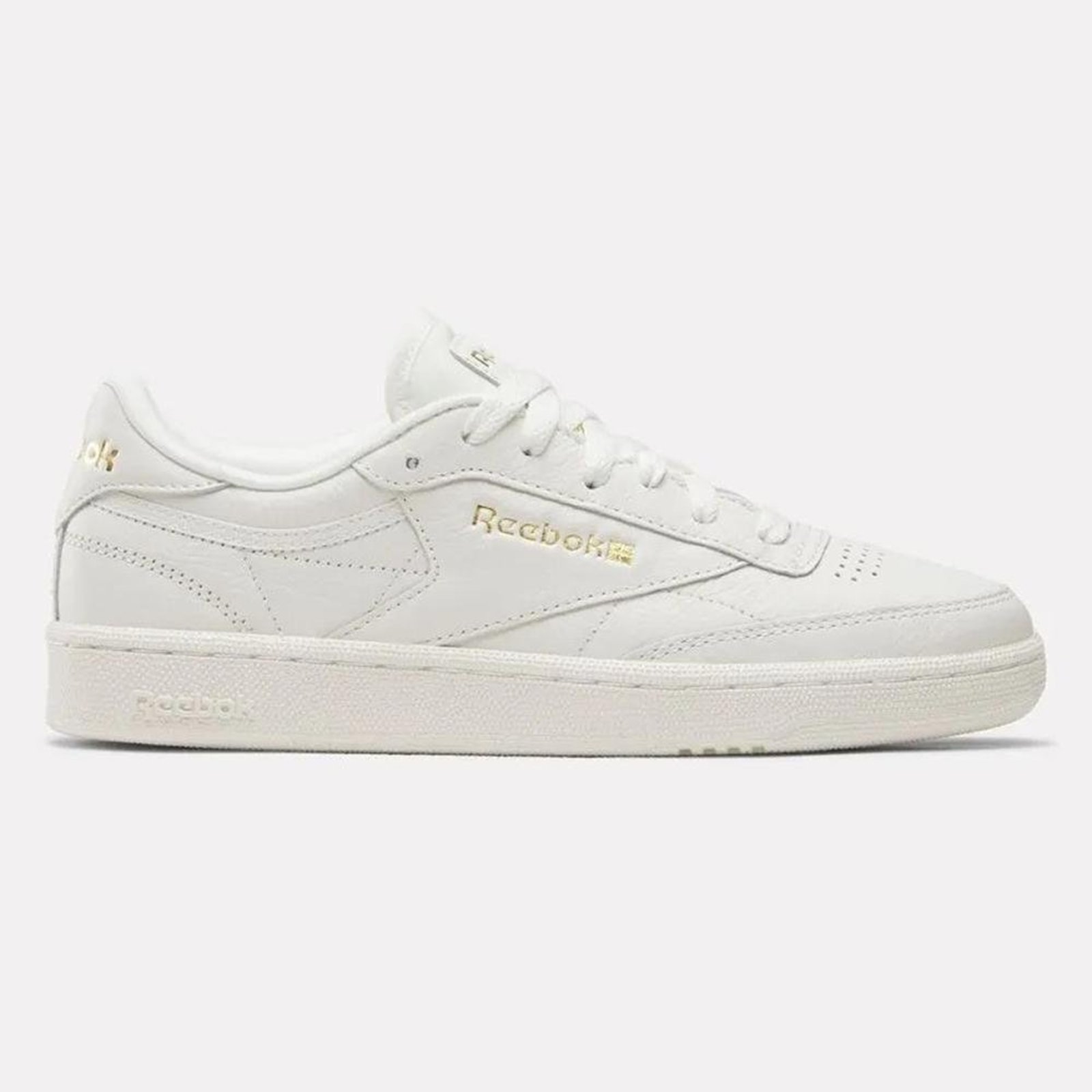 Tênis Reebok Club C 85 Feminino Chalk/Gold Metallic