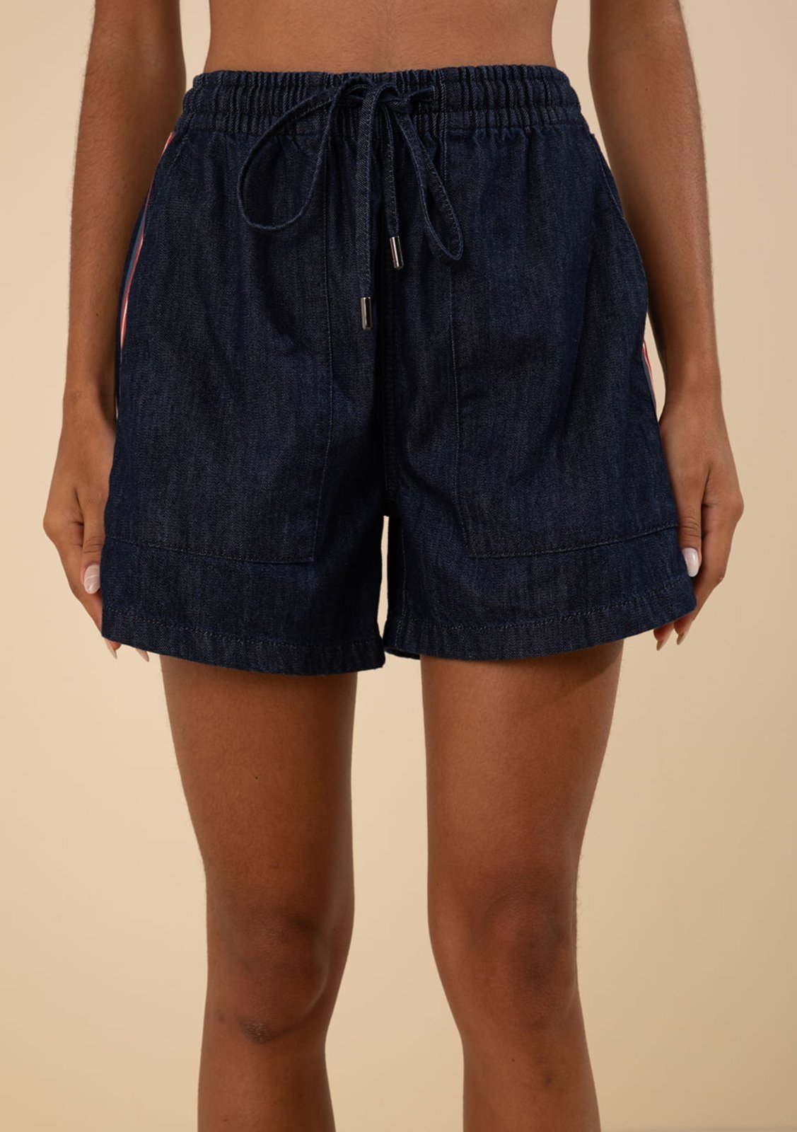 Vista 3 Shorts Morena Rosa Amplo Alta Azul azul rosa Morena Rosa azul rosa