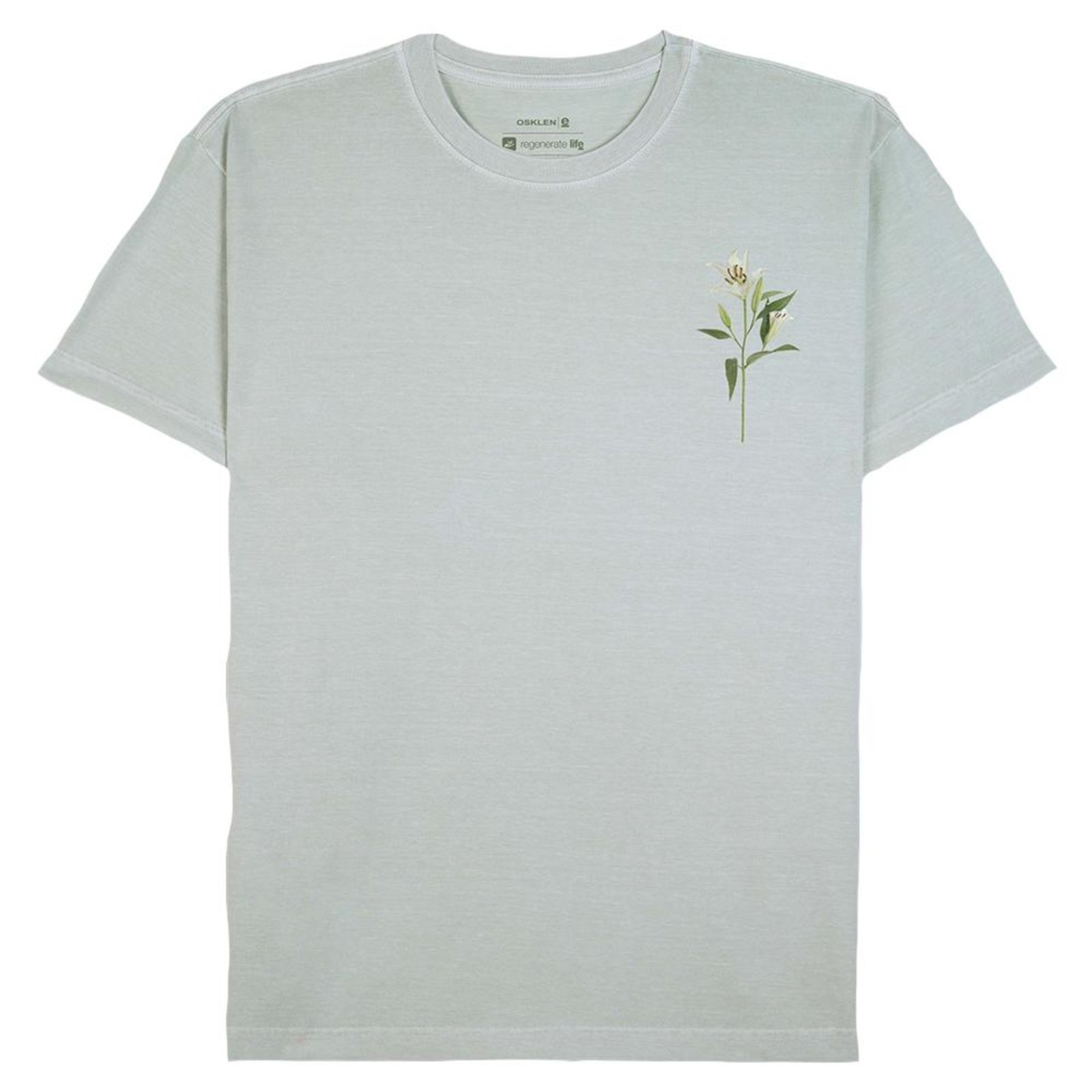 Camiseta Osklen Stone Lirio Masculina Azul Rio