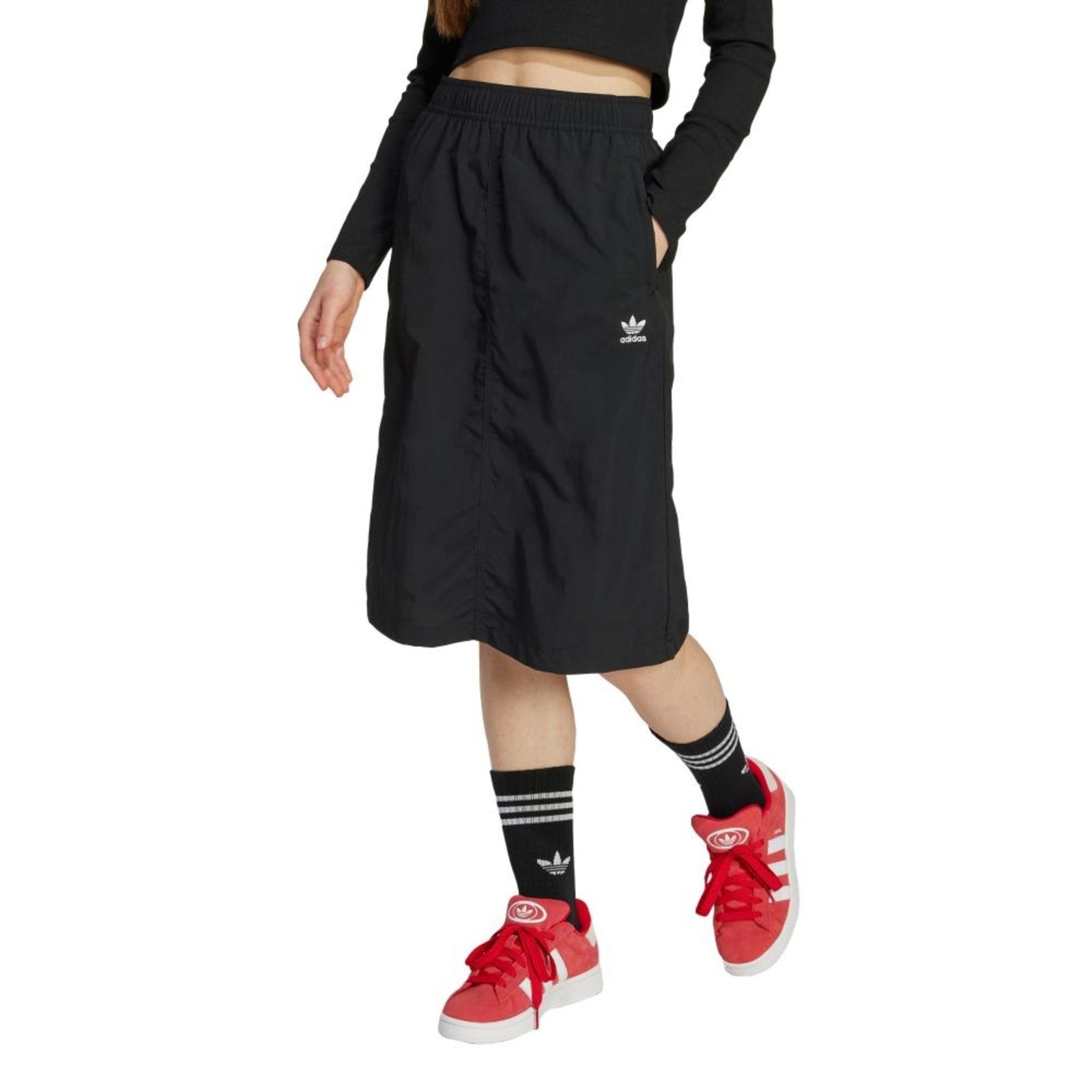 Infantil - Saia Midi Trançada para s adidas Originals Preto