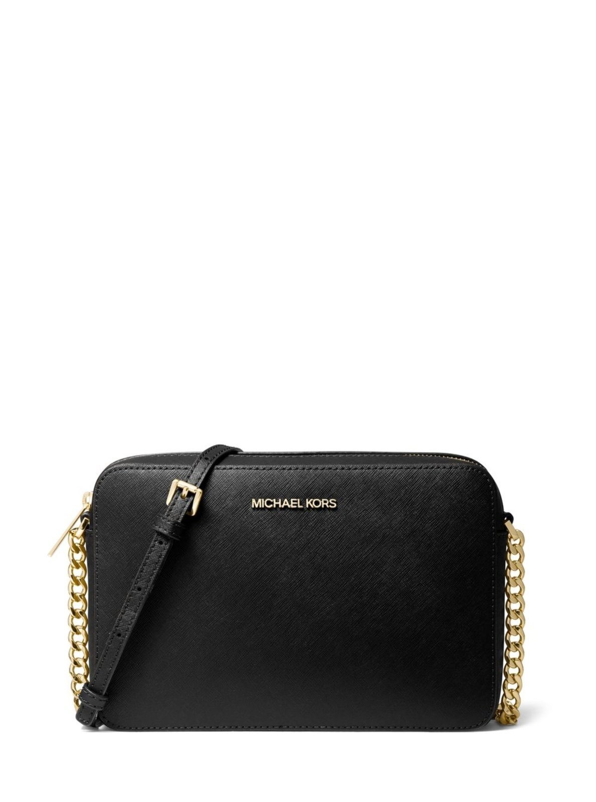 Vista 2 Bolsa Transversal Jet Set Grande De Couro 35T8gttc9l001 preto preto