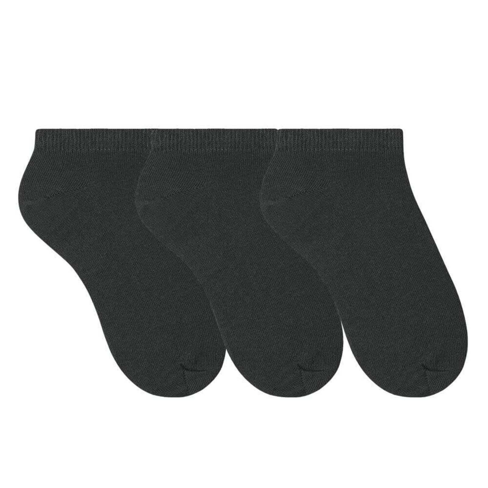 Kit 3 Pares de Meias Selene 4001.006 Sapatilhas Preto
