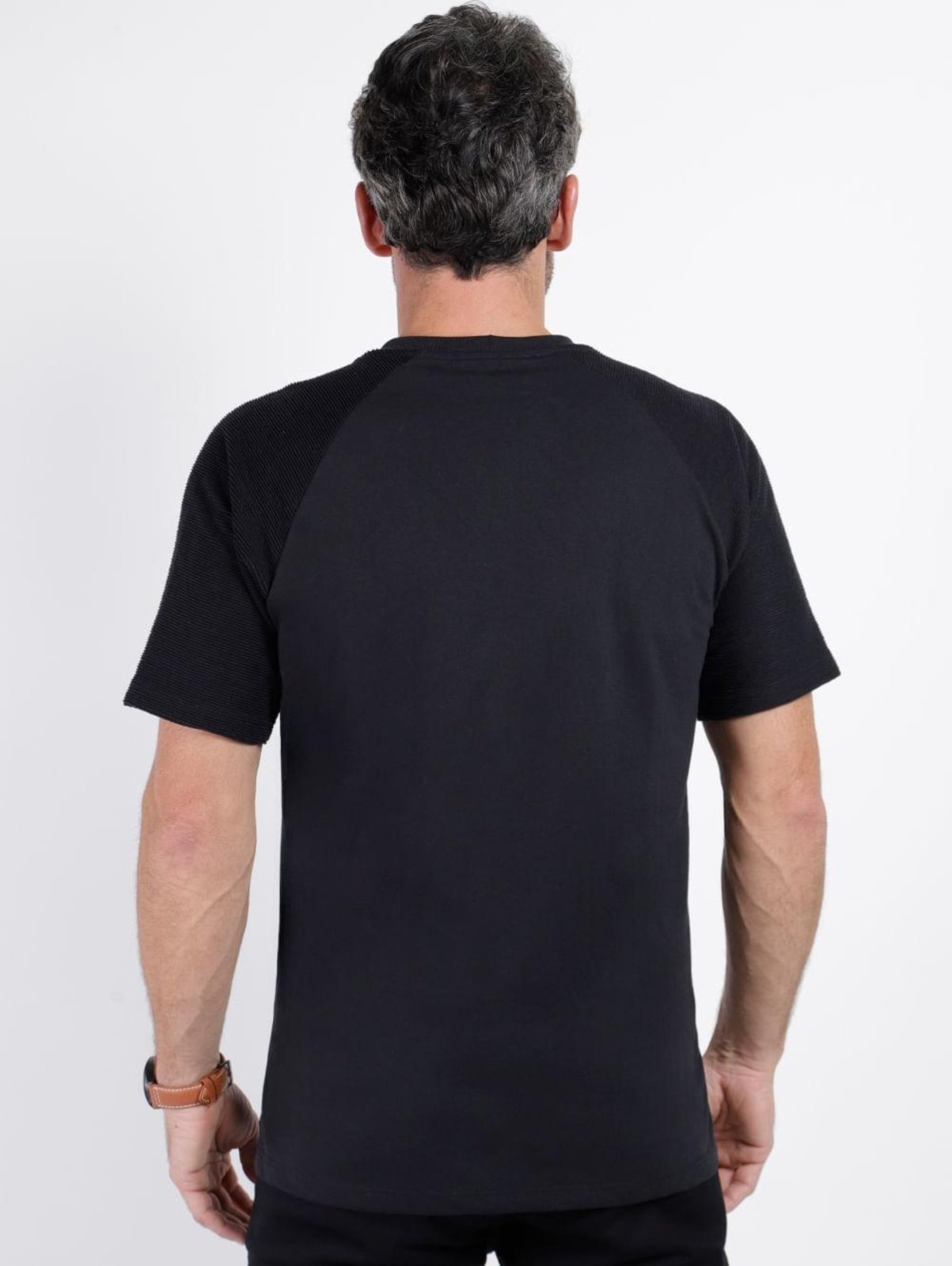 Vista 3 Camiseta Manga Curta Elétron Masculina preto Elétron preto