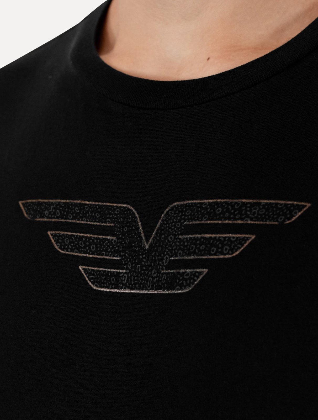 Vista 3 Camiseta Ellus Masculina Cotton Fine Easa Ray Classic Preta preto Ellus preto