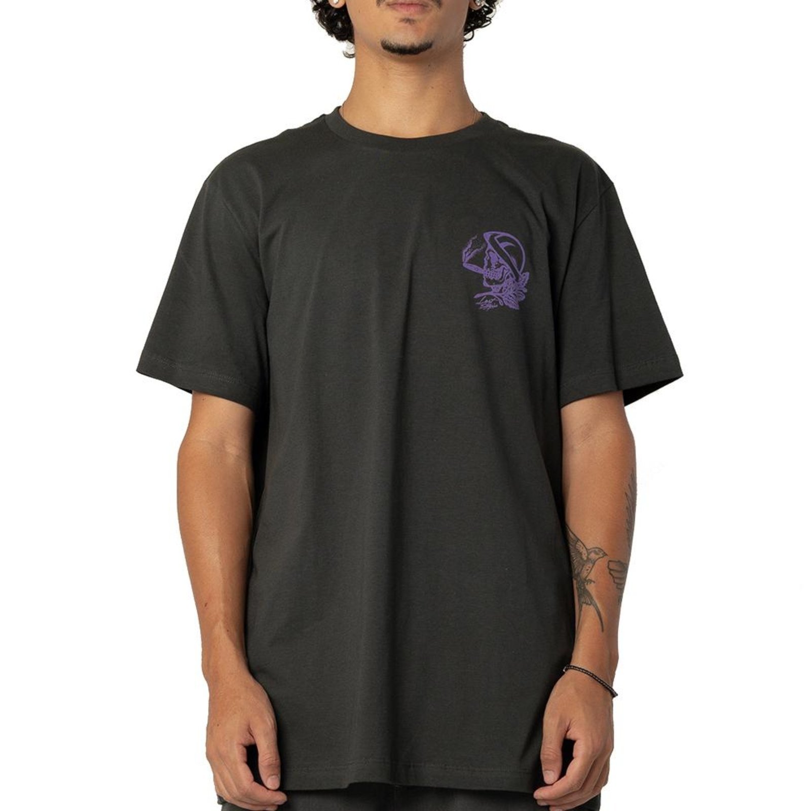 Camiseta Lost Skull SM26 Masculina Chumbo Estanho