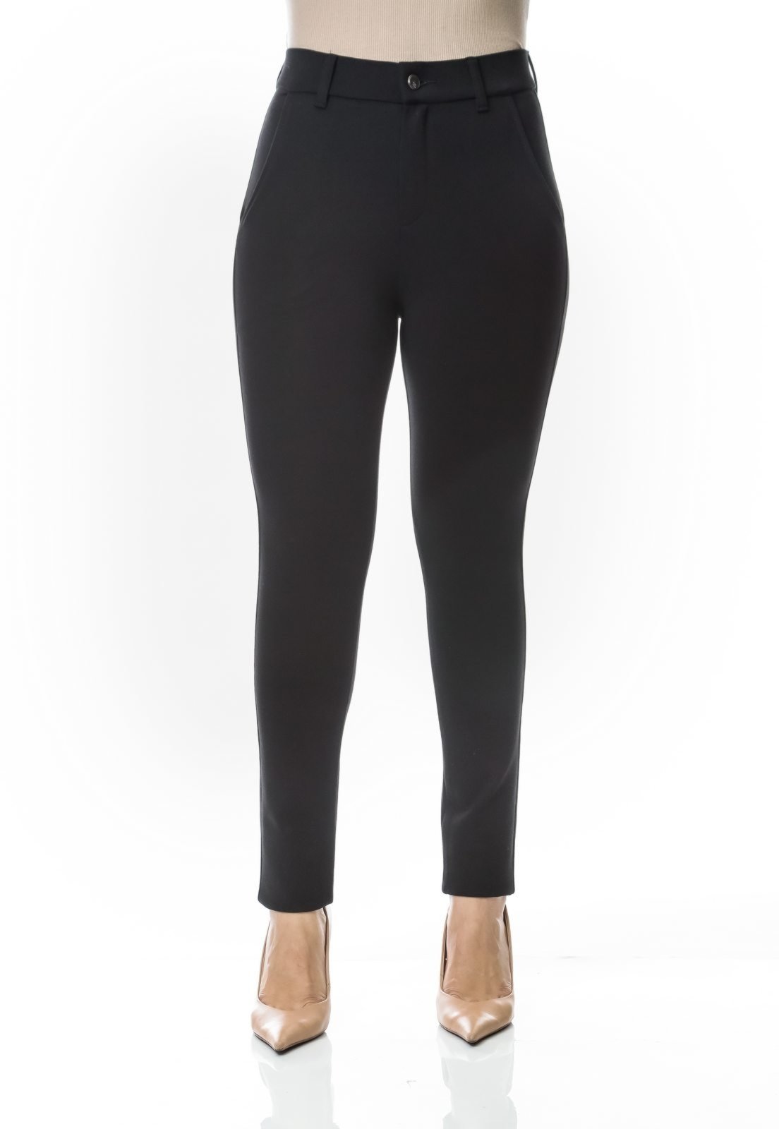 Calça Feminina Montaria Cintura Alta Com Bolsos Crocker