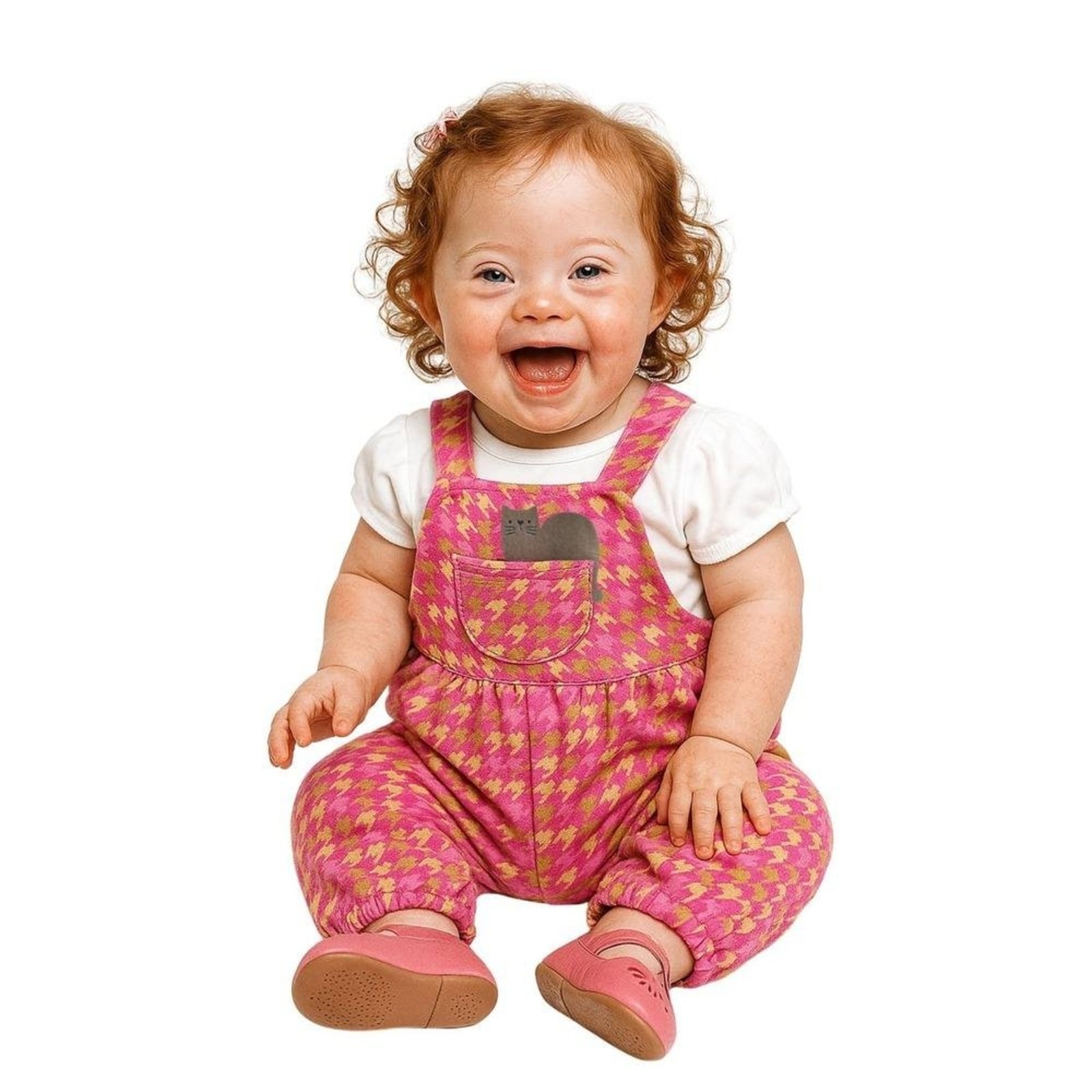 Infantil - Jardineira Menina Pied Oncinha Alphabeto Pink