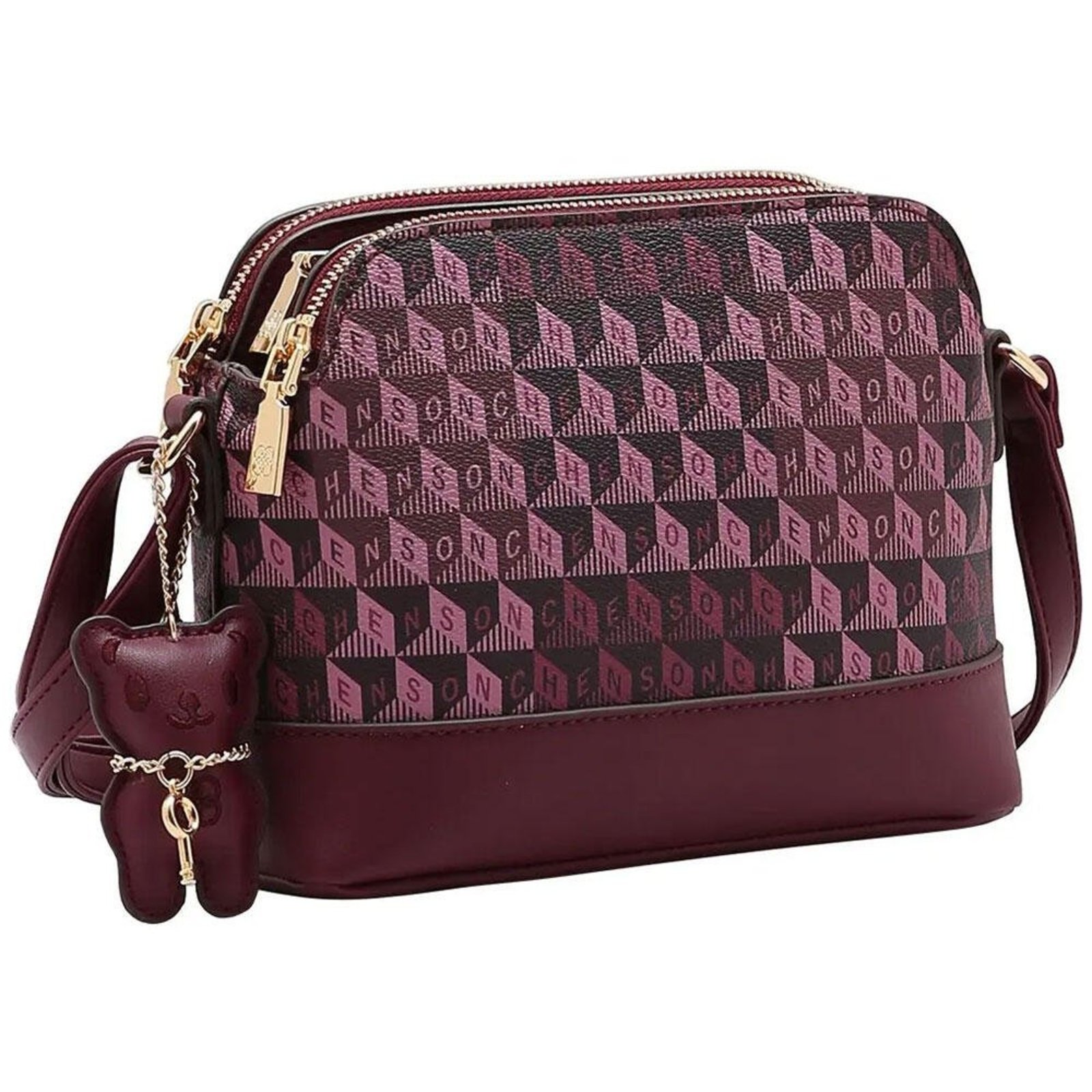 Bolsa Feminina Transversal Chenson Cg85425 1825425 Vinho