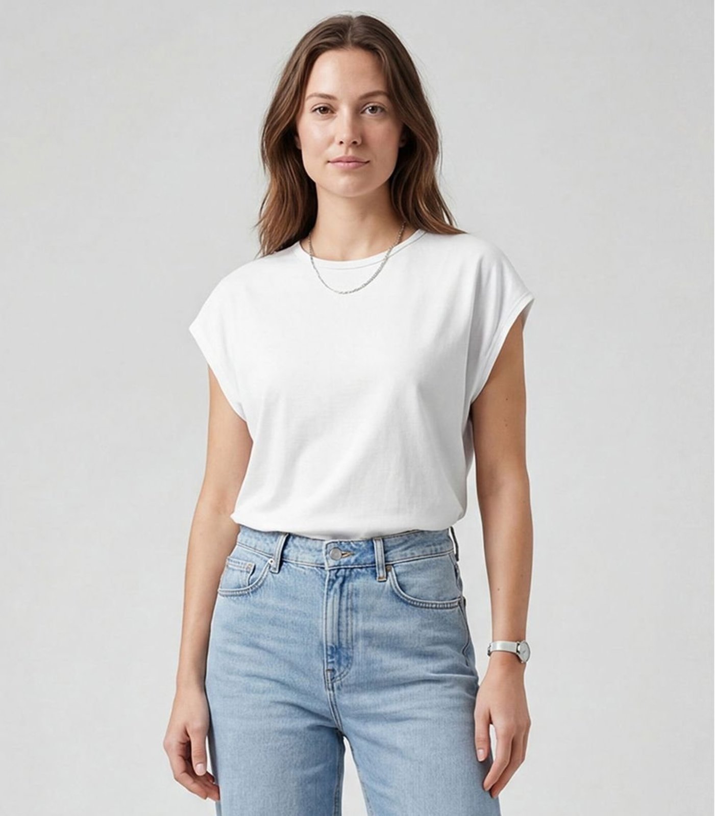 Vista 2 Blusa Feminina Infinita Cor branco INFINITA COR branco