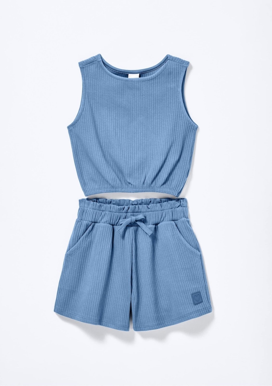 Vista 3 Infantil - Conjunto Curto Menina Hering Hering Kids azul Hering Kids azul