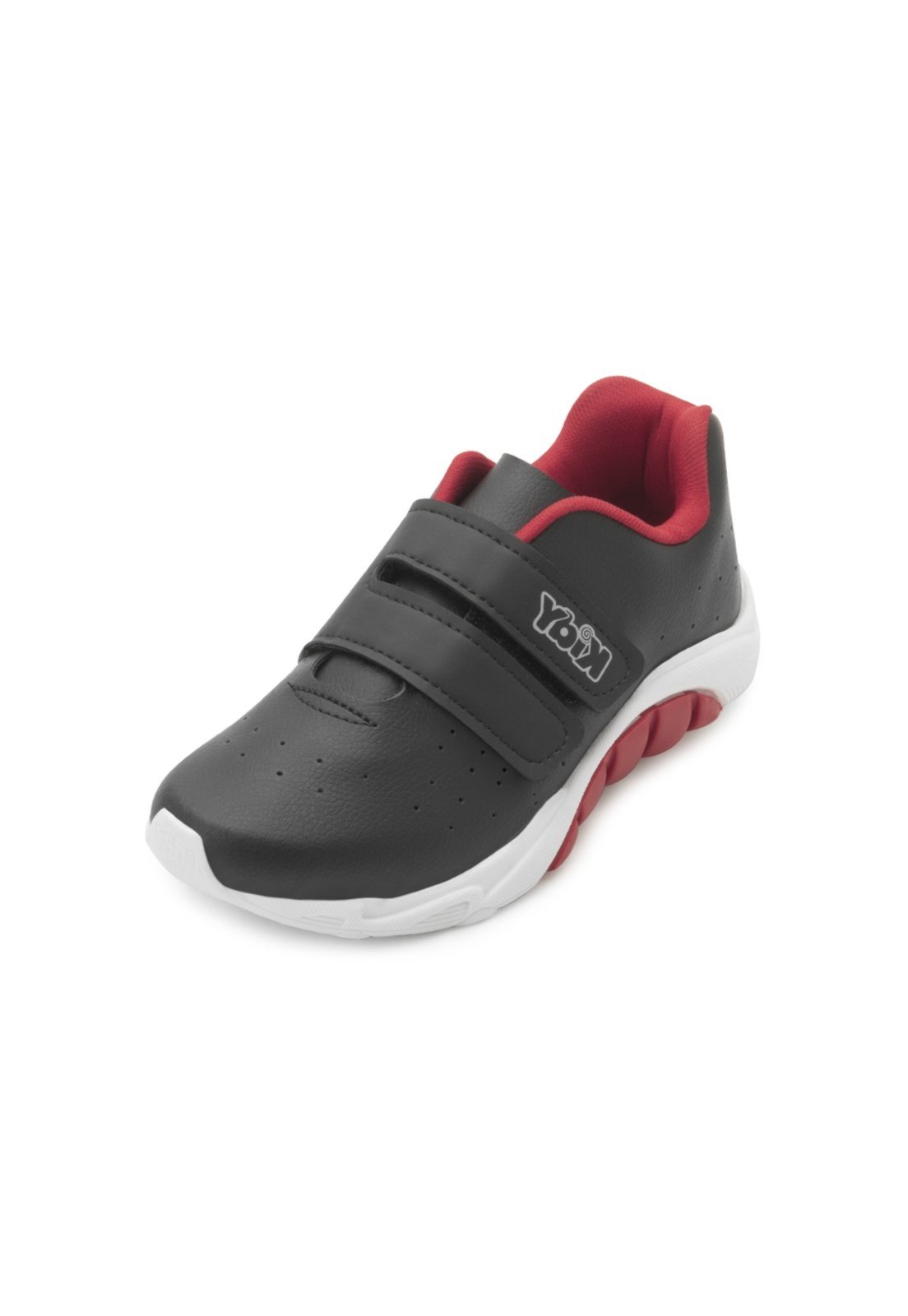 Infantil – Tênis Kidy Mais KD23-16802 Preto-Vermelho