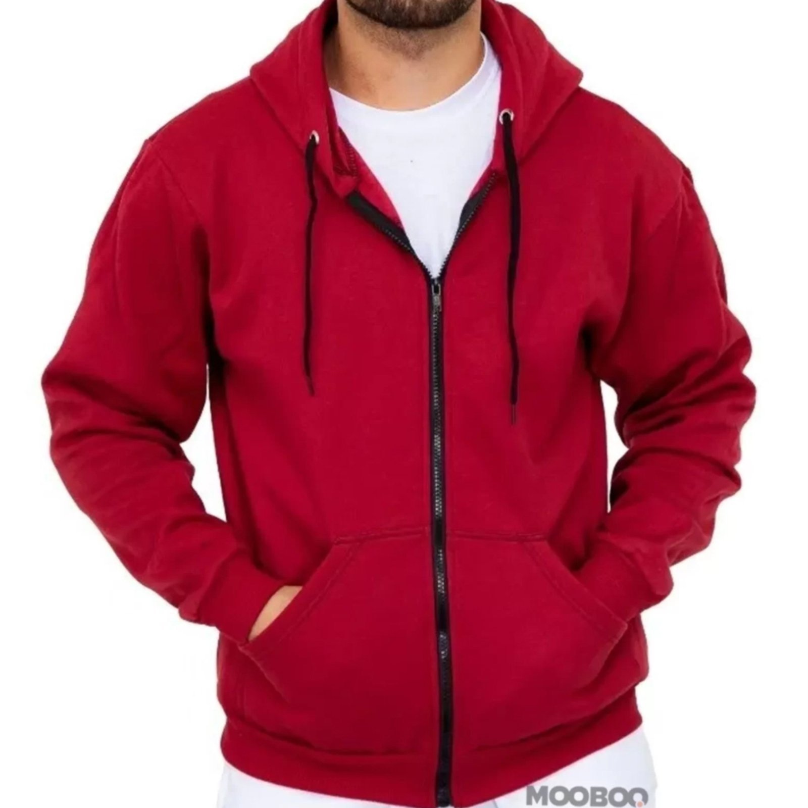 Moletom Flanelado Feminino Aberto ziper Masculino Urbania Moleton Blusa de Frio Lisa Vinho Bordo Marsala Vermelho Escuro