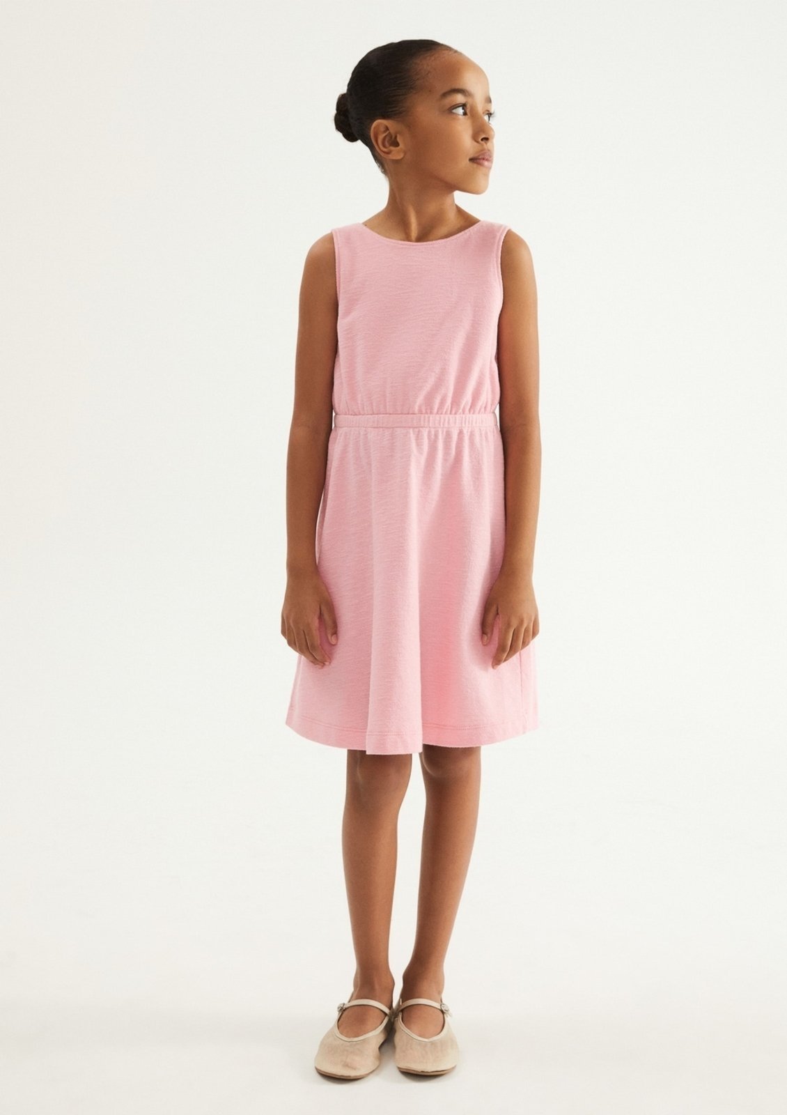 Vista 2 Infantil - Vestido Curto Texturizado Hering Hering Kids rosa