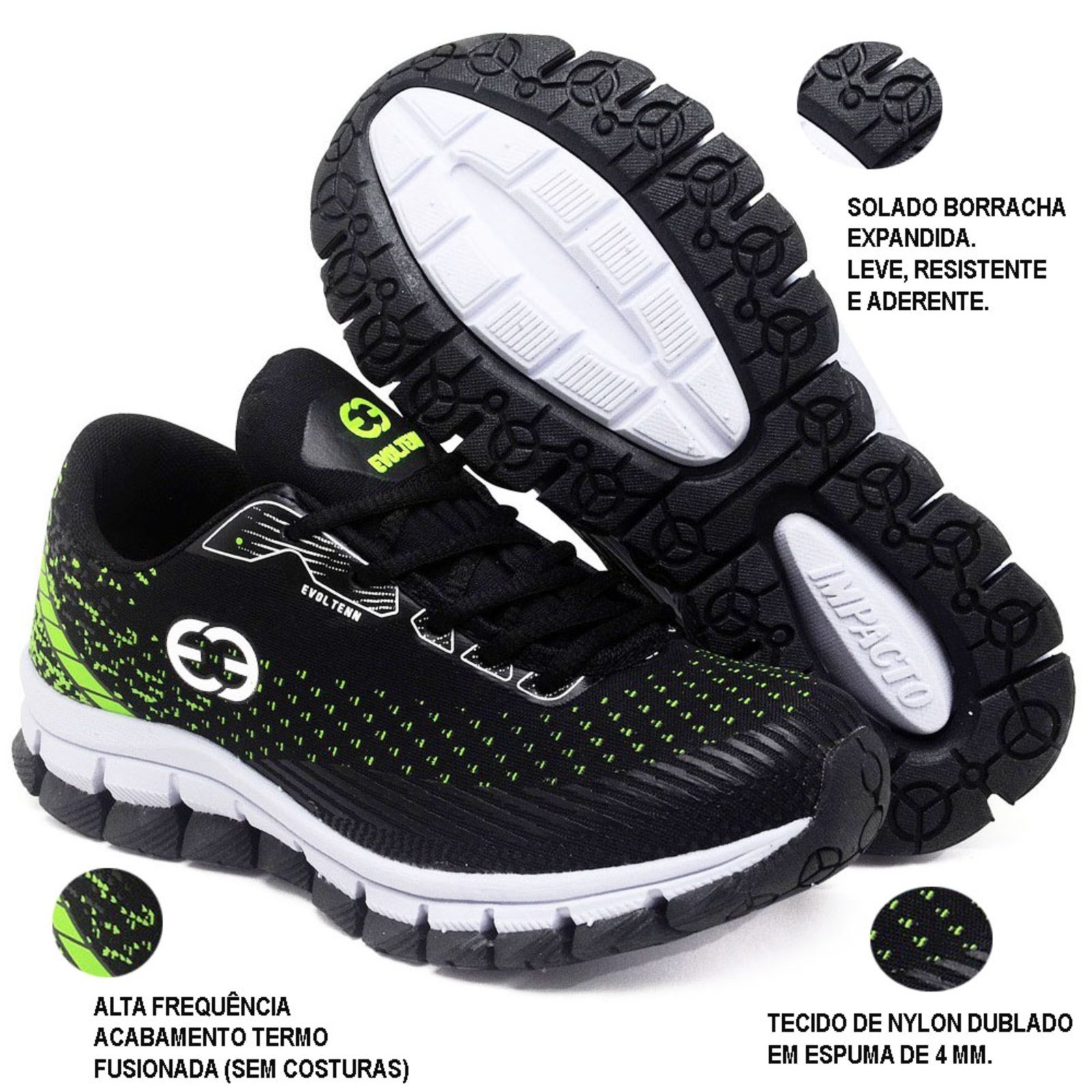 Infantil - Tênis Masculino Evoltenn Impacto Verde