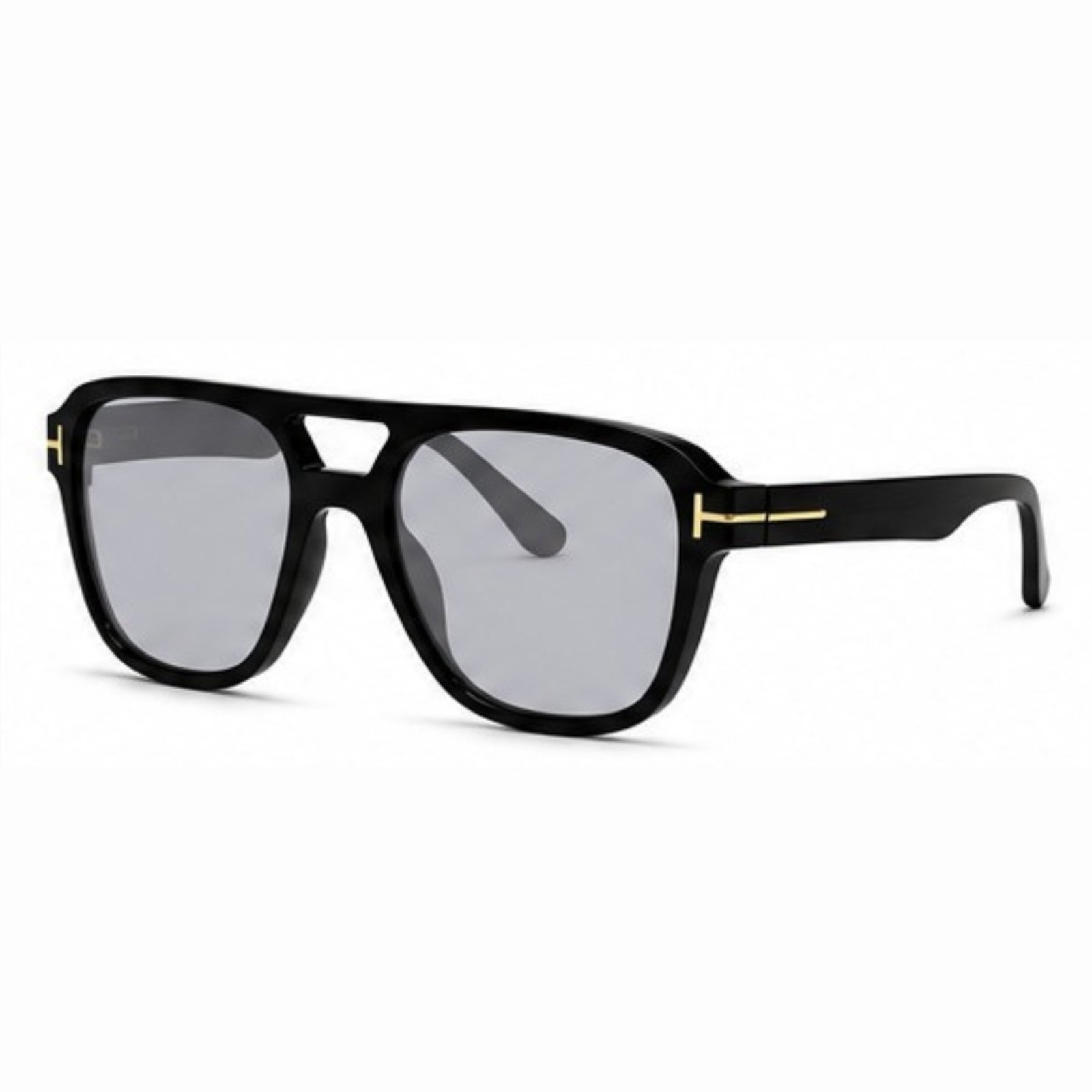 Óculos de Sol Masculino e Feminino Aviador Quadrado Cinza
